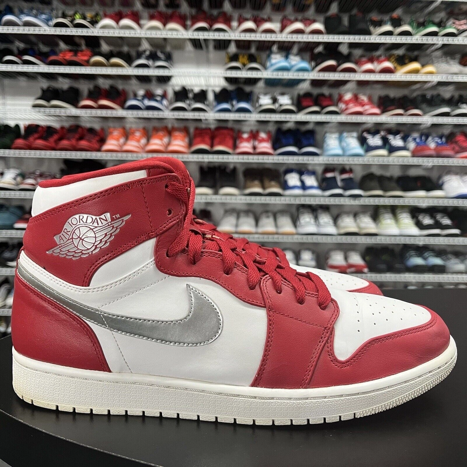 Nike Air Jordan 1 Retro High Red White Silver Medal 332550-602 Men's Size 13 Asics Shoes Gel Venture 6