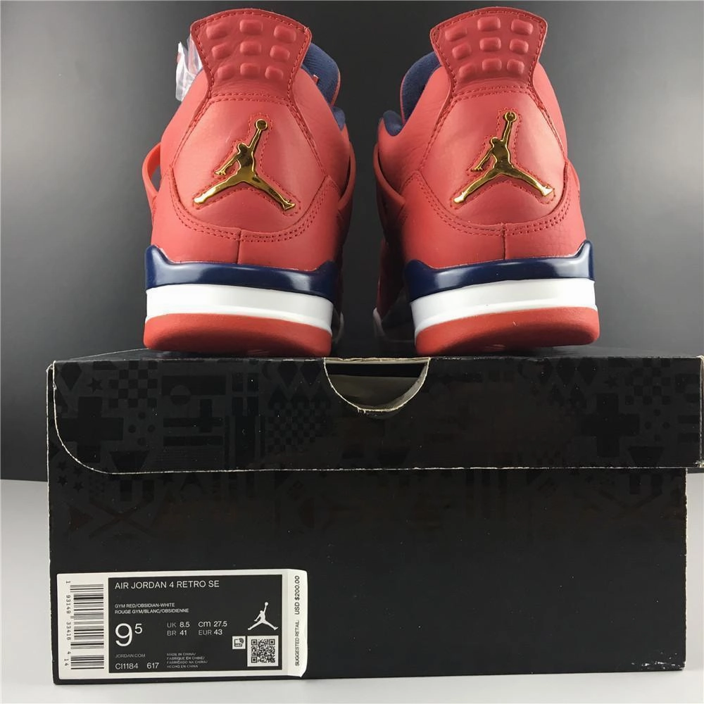 Nike Air Jordan 4 Retro FIBA Gym Red Men Shoes Sale Size US 7-13 Best Asics Shoes For Volleyball