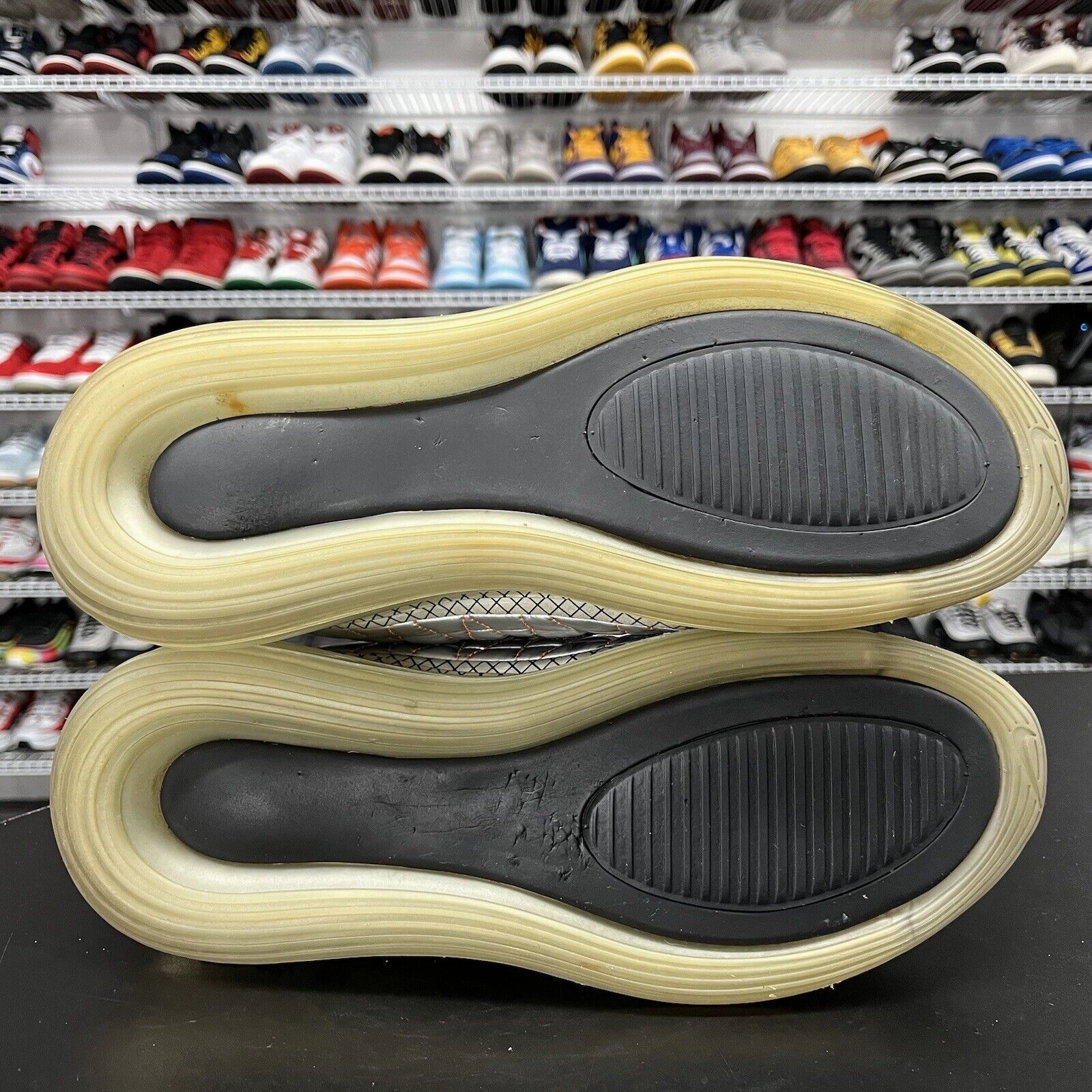 Customize Your Own Asics Shoes Nike Air Max 720-818 Metallic Silver BV5841-001 Men's Size 13