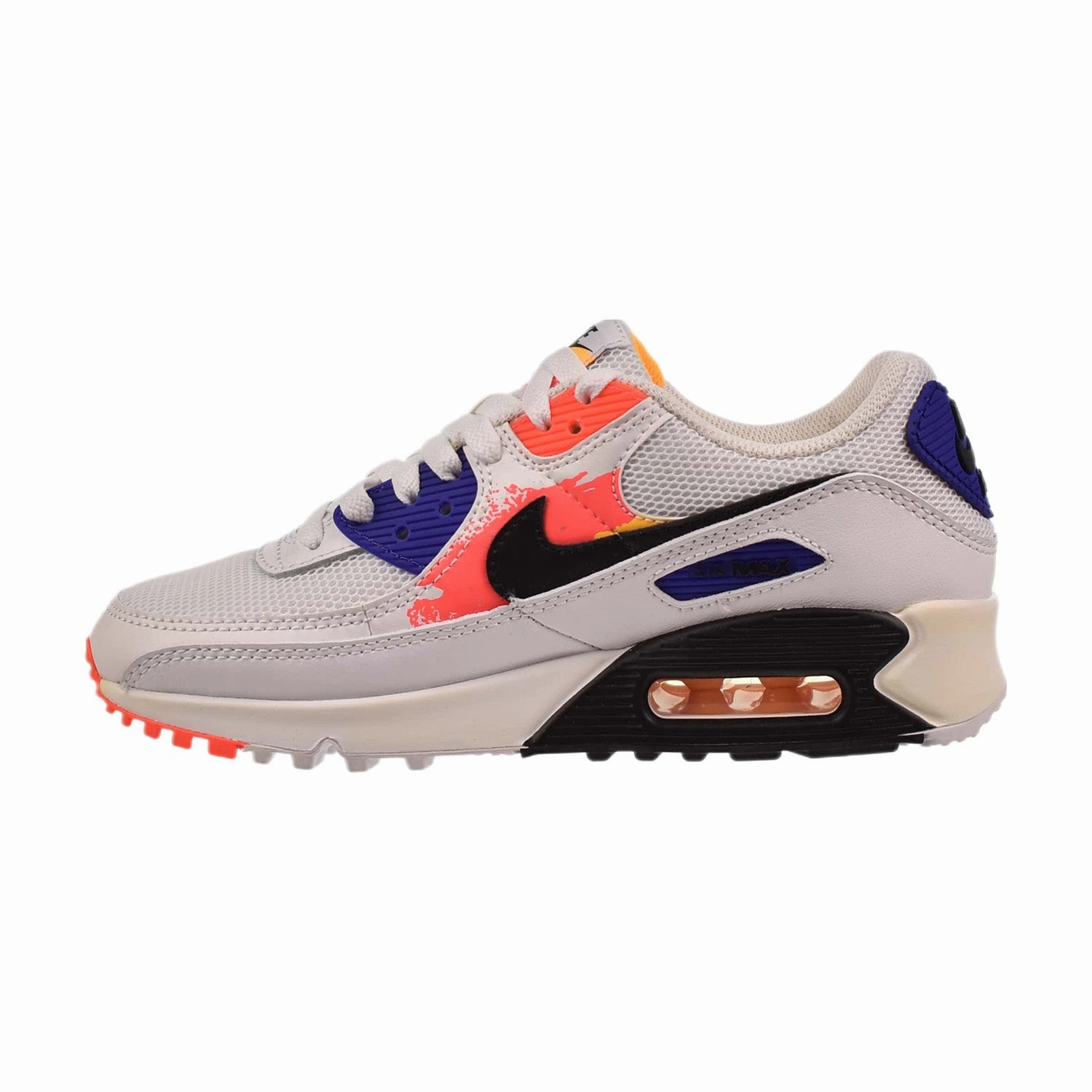 Nike Air Max 90 "Brushstroke Pack" Women's Shoes White-Black-Flash Orange All Asics Shoes