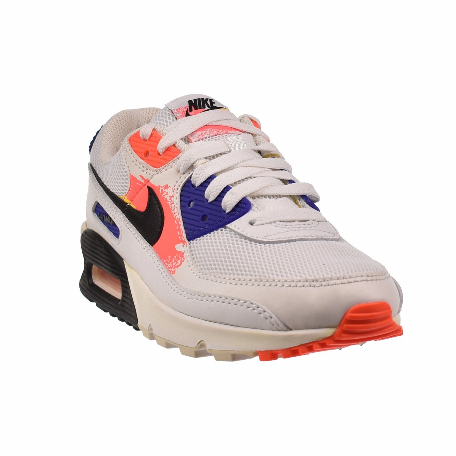 Nike Air Max 90 "Brushstroke Pack" Women's Shoes White-Black-Flash Orange Asics Gel-cumulus 22 Running Shoes