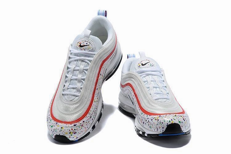 Nike Air Max 97 White Red Shoes Sale Men Size US 7, 8, 8.5, 9, 10, 11 Asics Shoes Made In