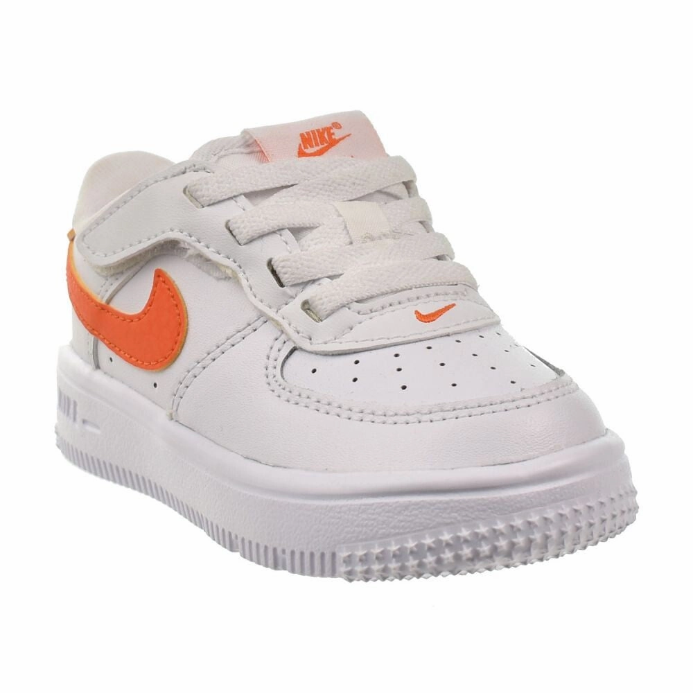 Nike Force 1 Low EasyOn Toddlers' Shoes White/Safety Orange fn0236-113 Asics Wrestling Shoes Size 4