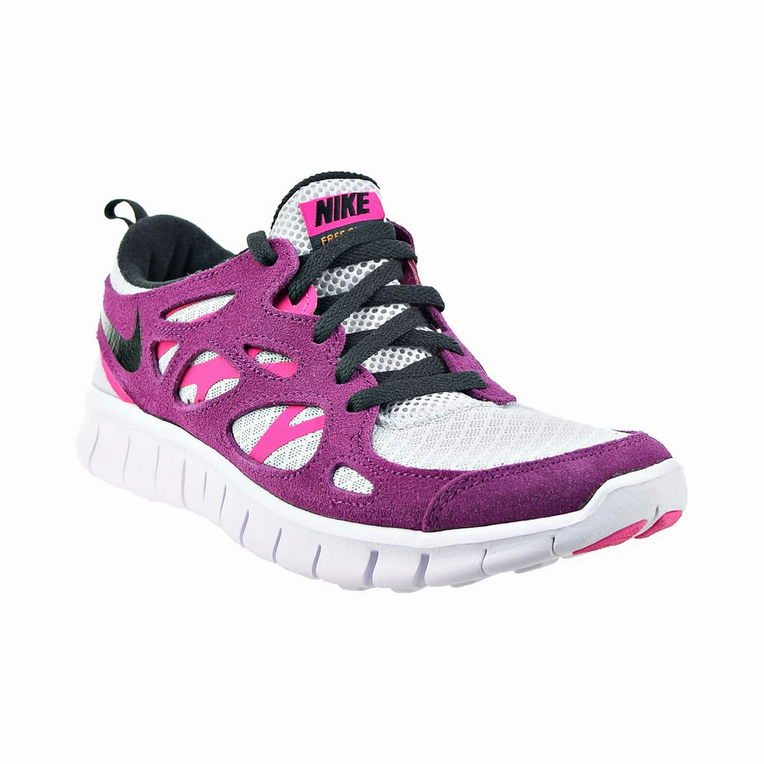 Nike Free Run 2 (GS) Big Kids' Shoes Pure Platinum-White-Pure Sangria Asics Shoes For Neutral Pronation