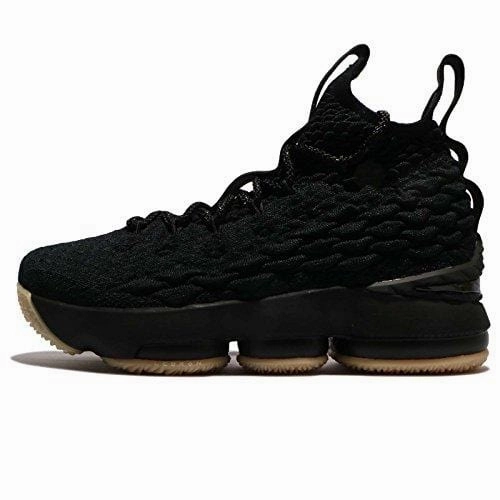 Nike Kid's Lebron XV GS, Black/Black/Gum, Youth Size 5 Asics Volleyball Shoes Gel Task 2