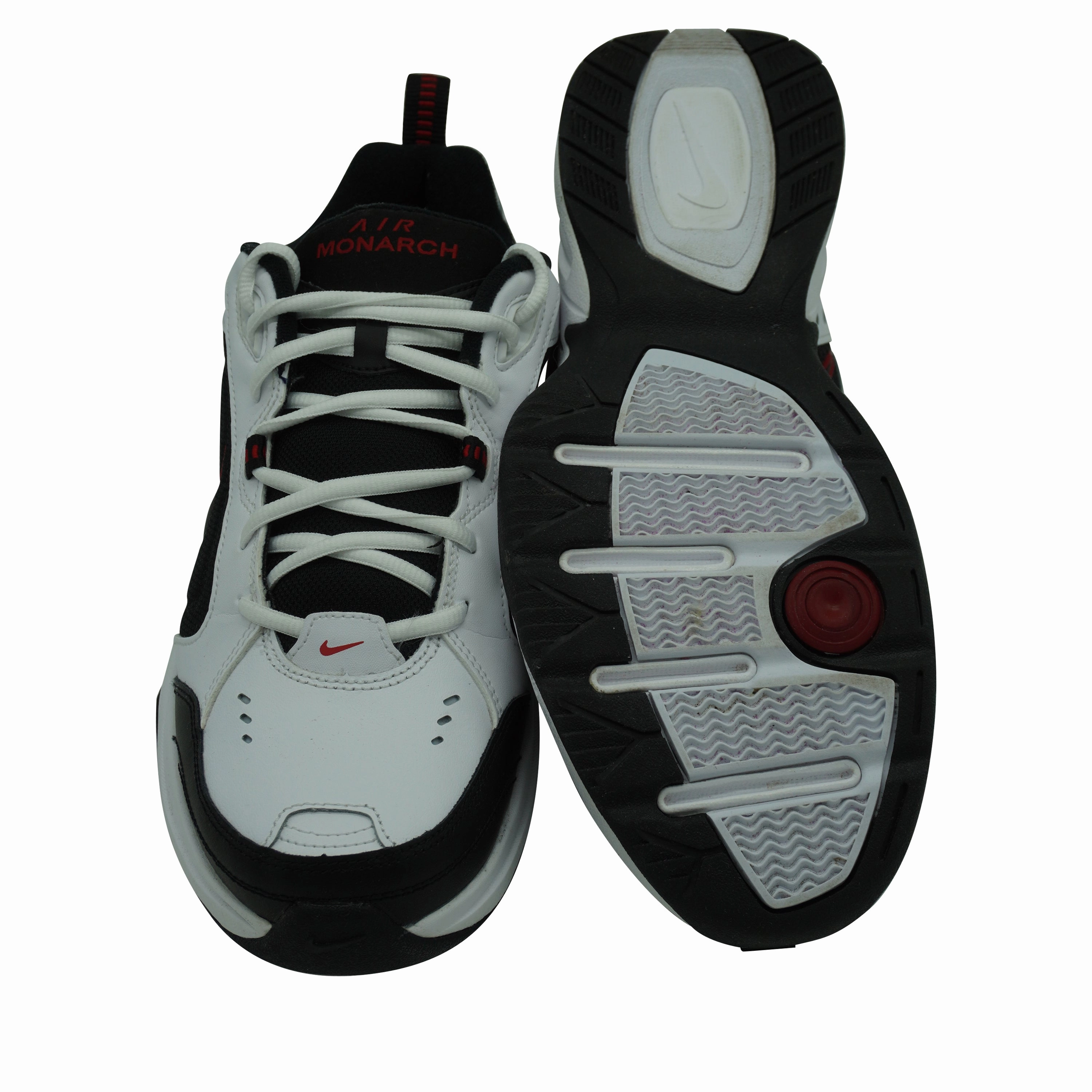 Asics Volleyball Shoes Hk Nike Men's Air Monarch IV Cross Training Athletic Shoes White Black Red Size 10