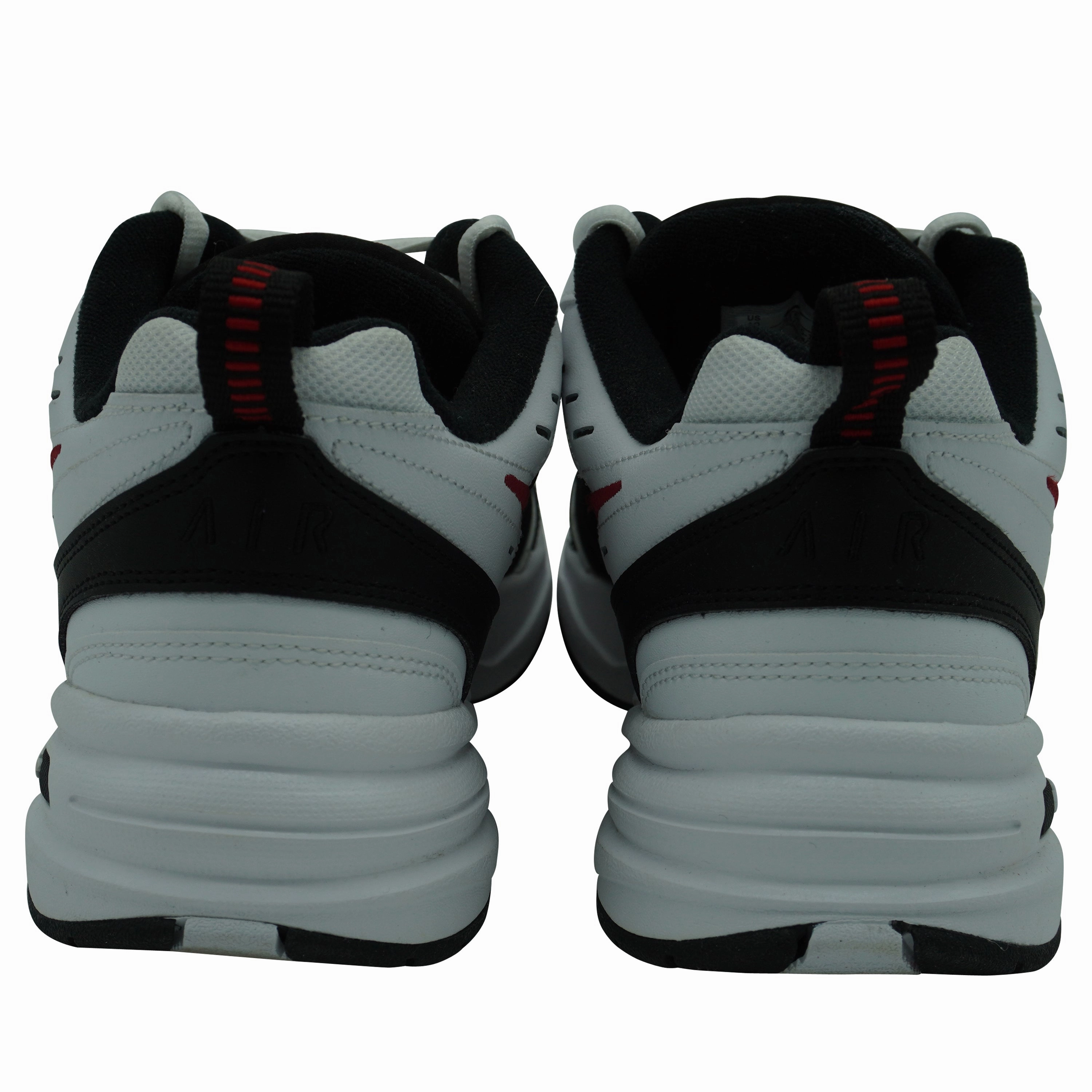 Nike Men's Air Monarch IV Cross Training Athletic Shoes White Black Red Size 10 Asics Gel Upcourt 3 Volleyball Shoes