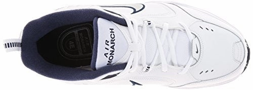 Nike Men's NIKE AIR MONARCH IV (4E) RUNNING SHOES -10;   White / Metallic Silver-Midnight Navy Asics Gel Kayano Best Running Shoe