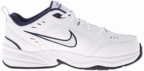 Nike Men's NIKE AIR MONARCH IV (4E) RUNNING SHOES -10;   White / Metallic Silver-Midnight Navy Asics Gel Running Shoes