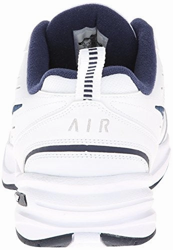 Nike Men's NIKE AIR MONARCH IV (4E) RUNNING SHOES -10;   White / Metallic Silver-Midnight Navy Best Asics Race Shoes