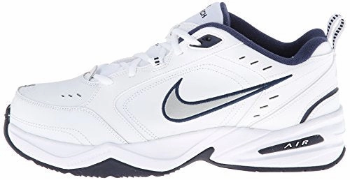 Asics Shoes Promo Code Nike Men's NIKE AIR MONARCH IV (4E) RUNNING SHOES -10;   White / Metallic Silver-Midnight Navy