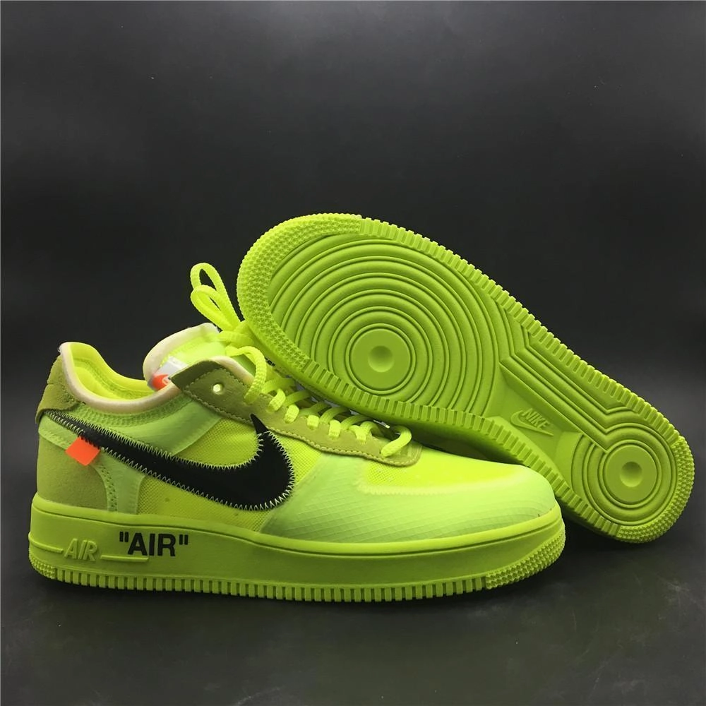 Nike OFF-WHITE VOLT X AIR FORCE 1 Shoes Basketball Men Size US 7-13 Asics Foam Shoes