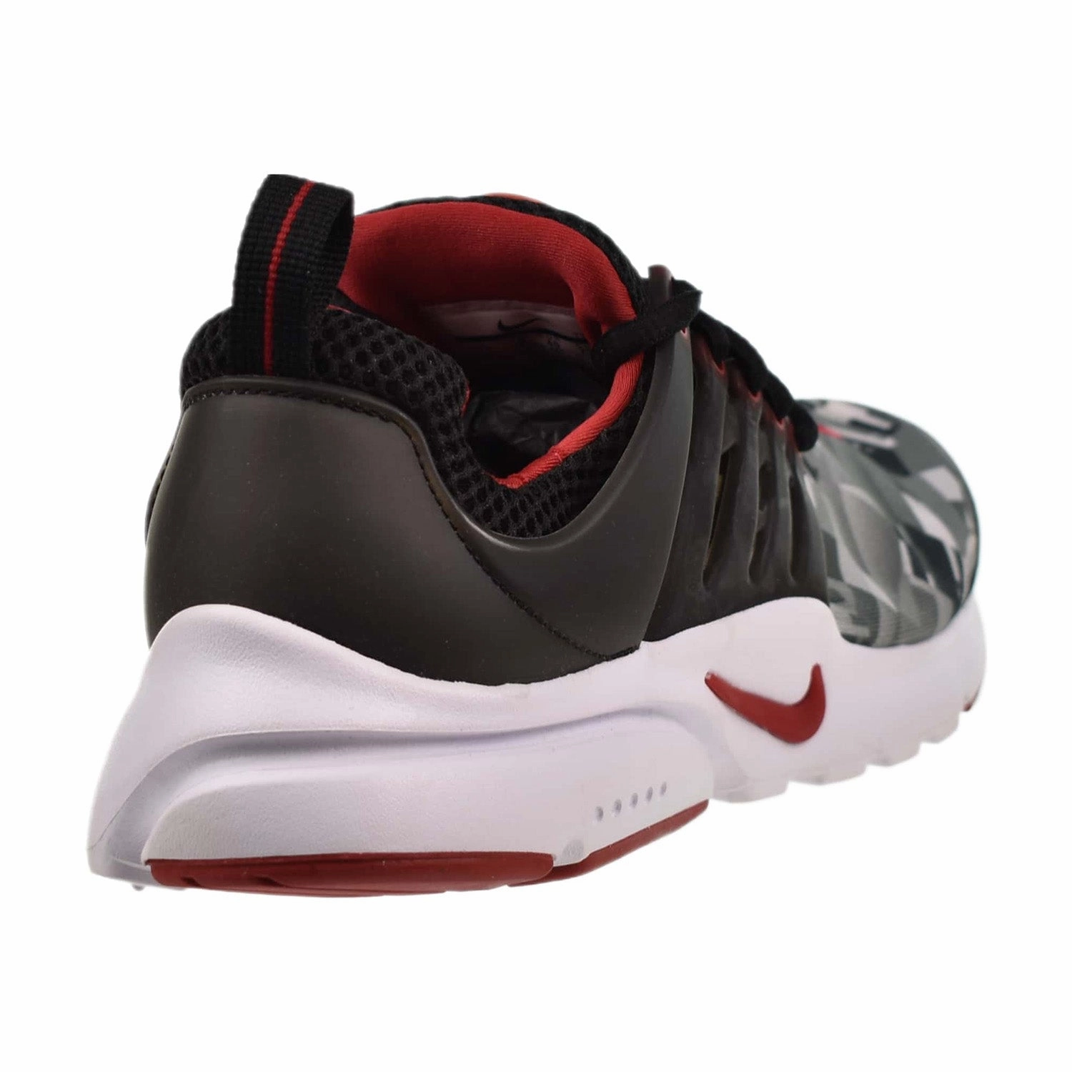 Asics Shoe Fit Finder Nike Presto Print (GS) Big Kids' Shoes Black-Gym Red-Wolf Grey