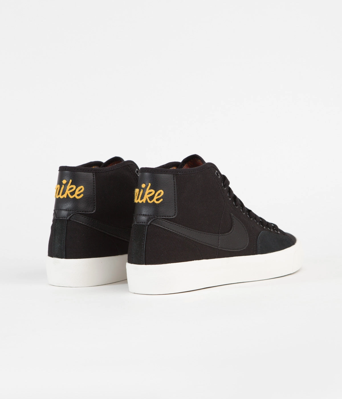 Asics Indoor Shoes Nike SB Blazer Court Mid Premium Shoes - Black / Black - Black - Sail