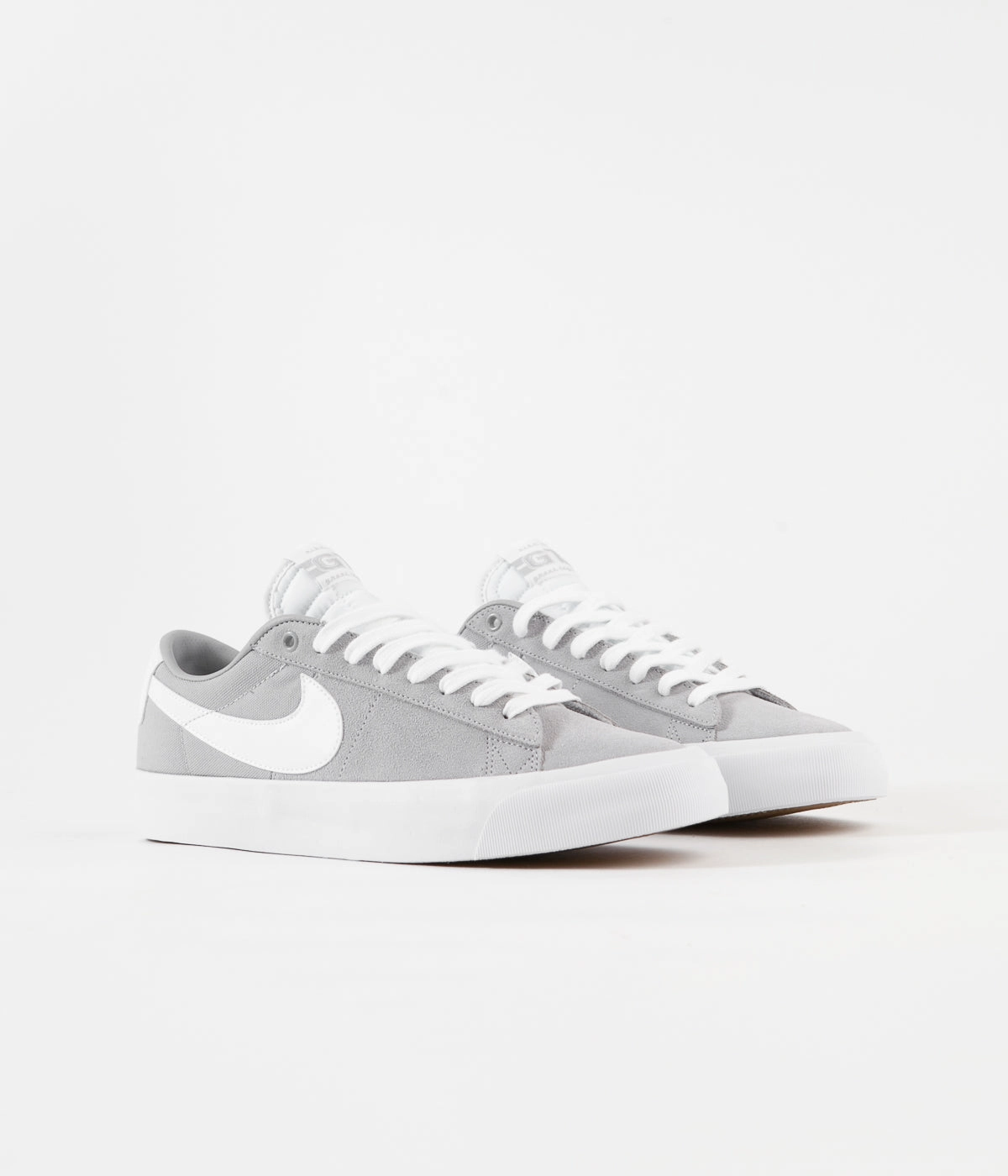 Nike SB Blazer Low Pro GT Shoes - Wolf Grey / White - Wolf Grey - White Asics Gel Foundation Shoes