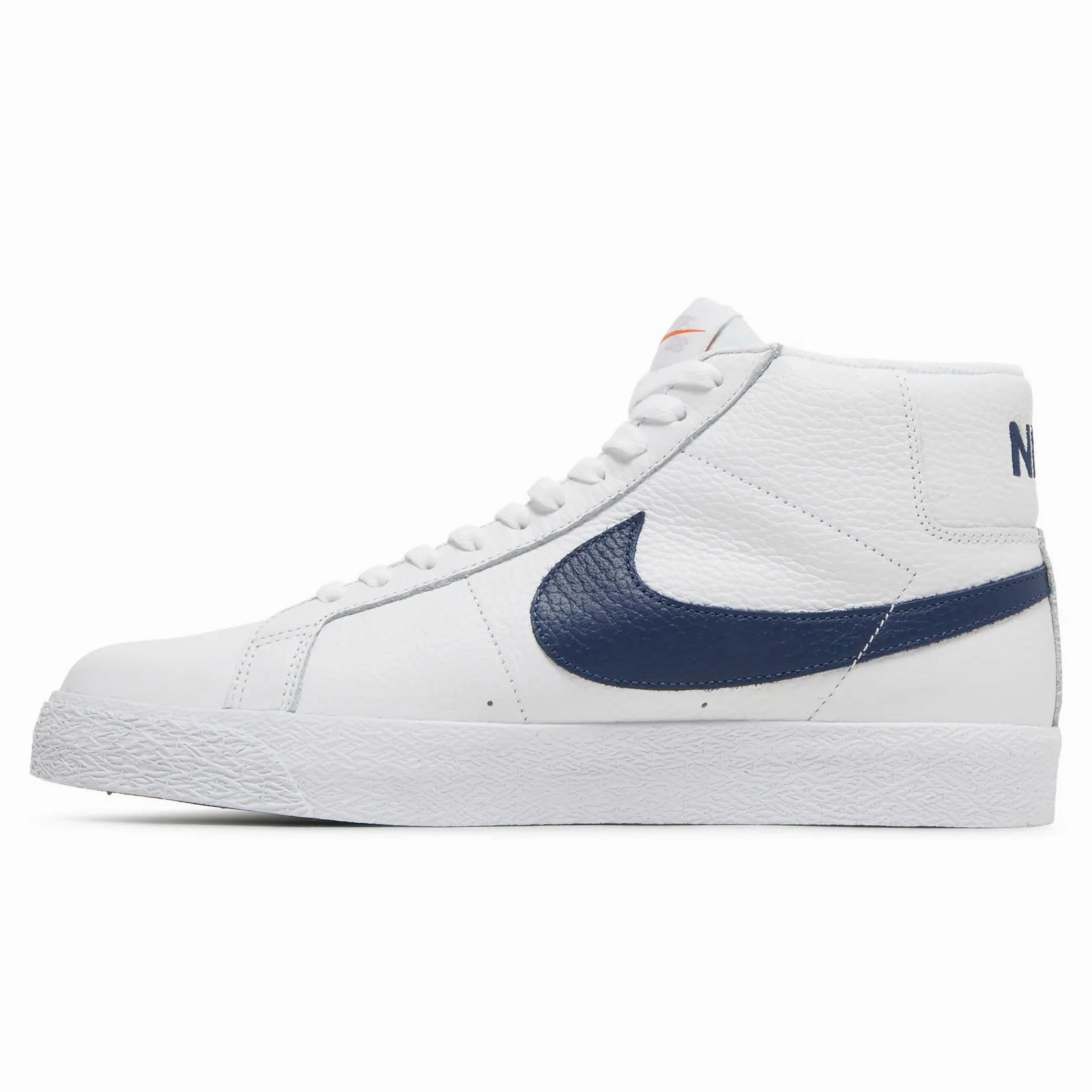 Nike SB Blazer Mid ISO Shoes - White/Navy-White-Safety Orange Asics Lyte Classic Running Shoes