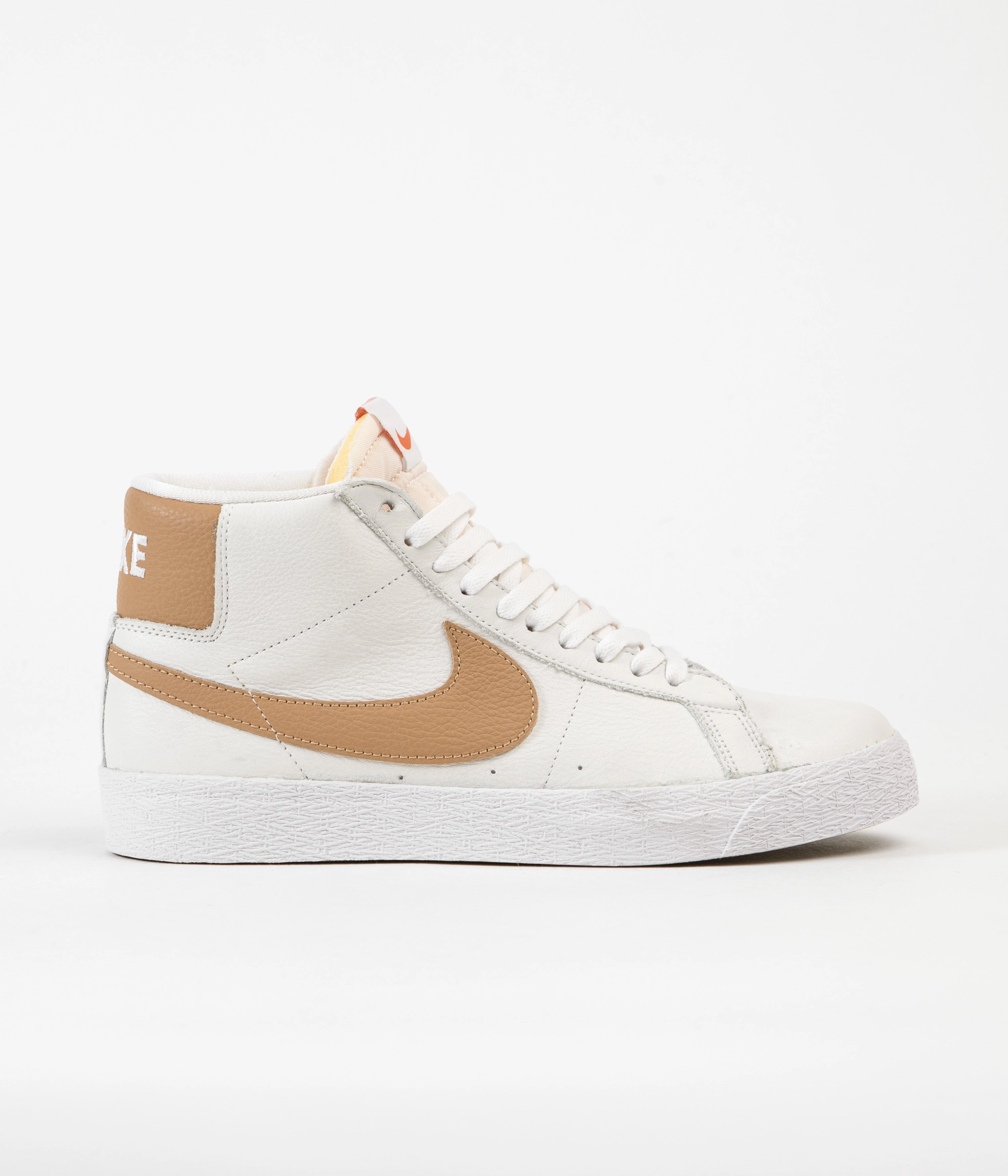 Nike SB Blazer Mid Orange Label Shoes - White / Light Cognac - White - White Best Asics Running Shoes Marathon