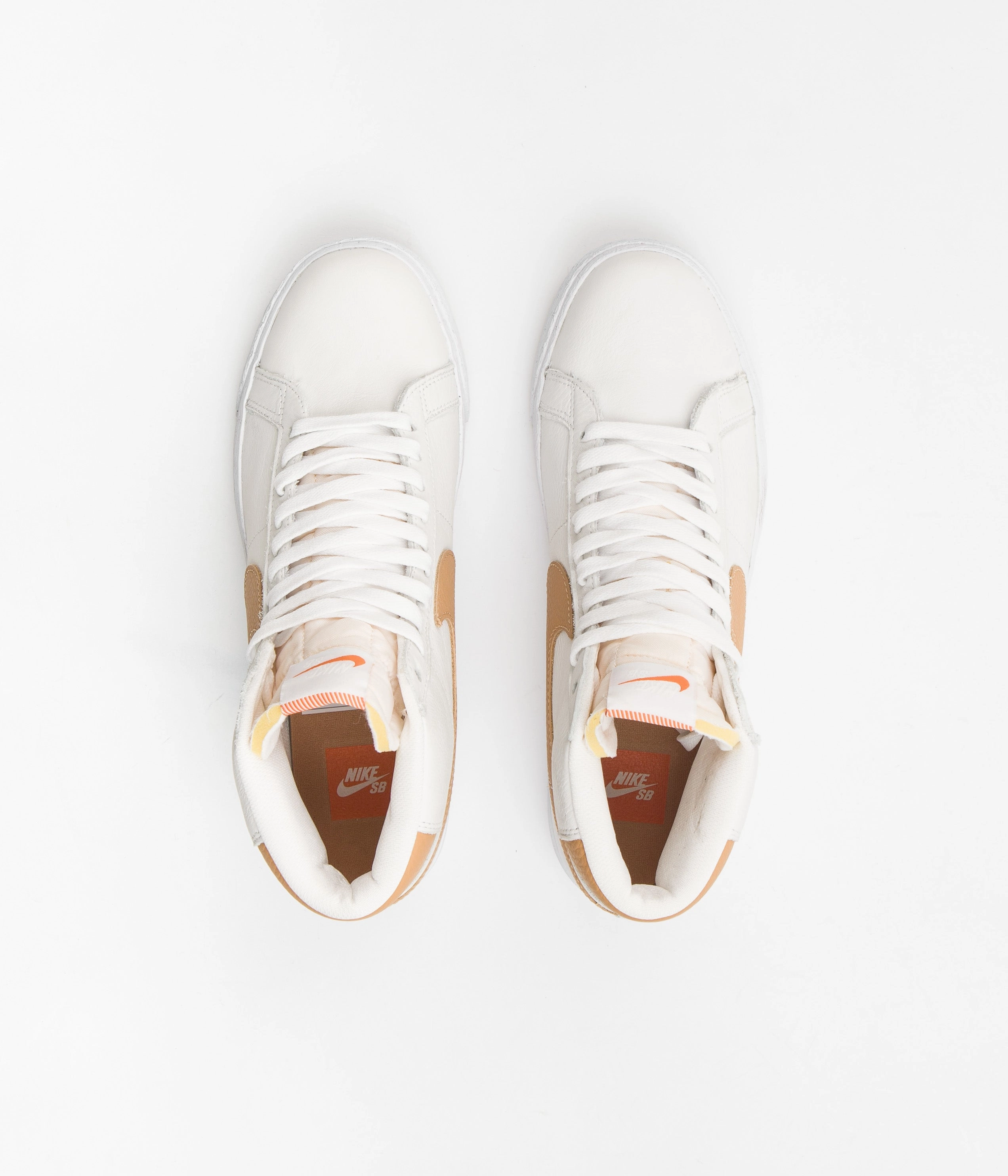 Nike SB Blazer Mid Orange Label Shoes - White / Light Cognac - White - White Asics Size 16 Shoes