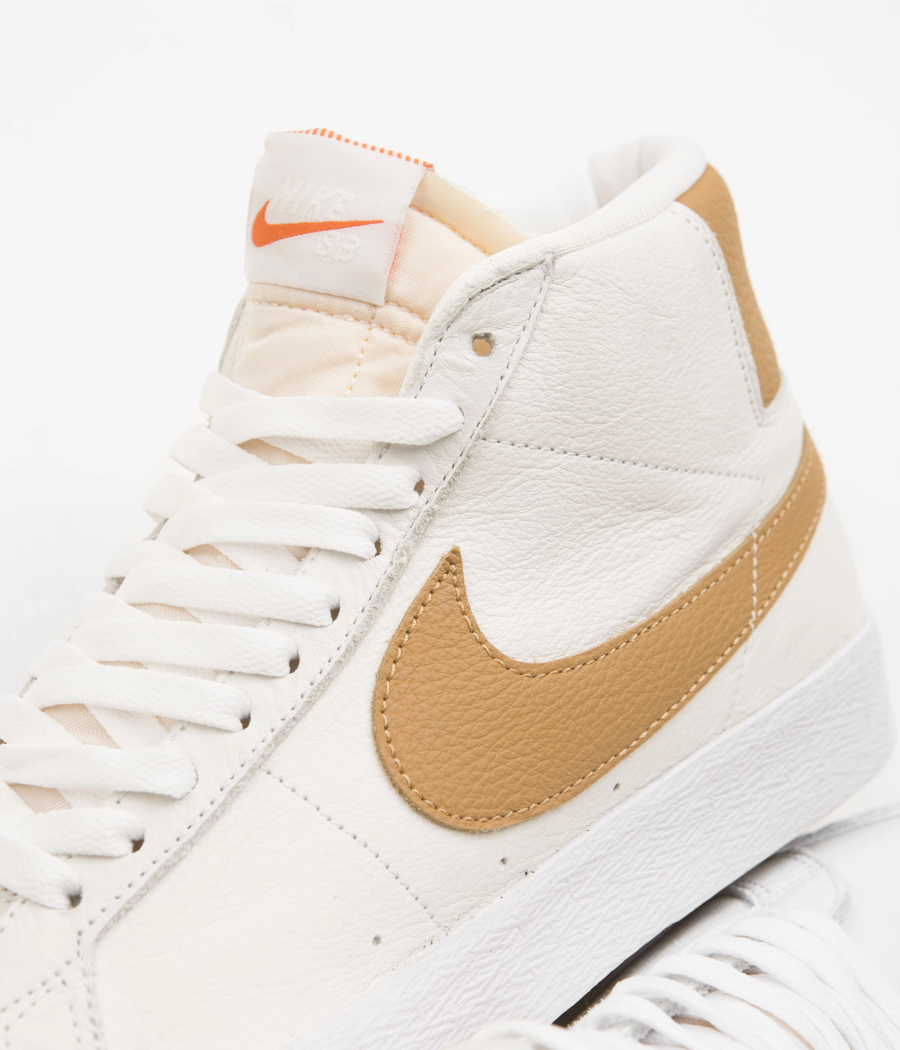 Nike SB Blazer Mid Orange Label Shoes - White / Light Cognac - White - White Asics Gel Excite Running Shoes