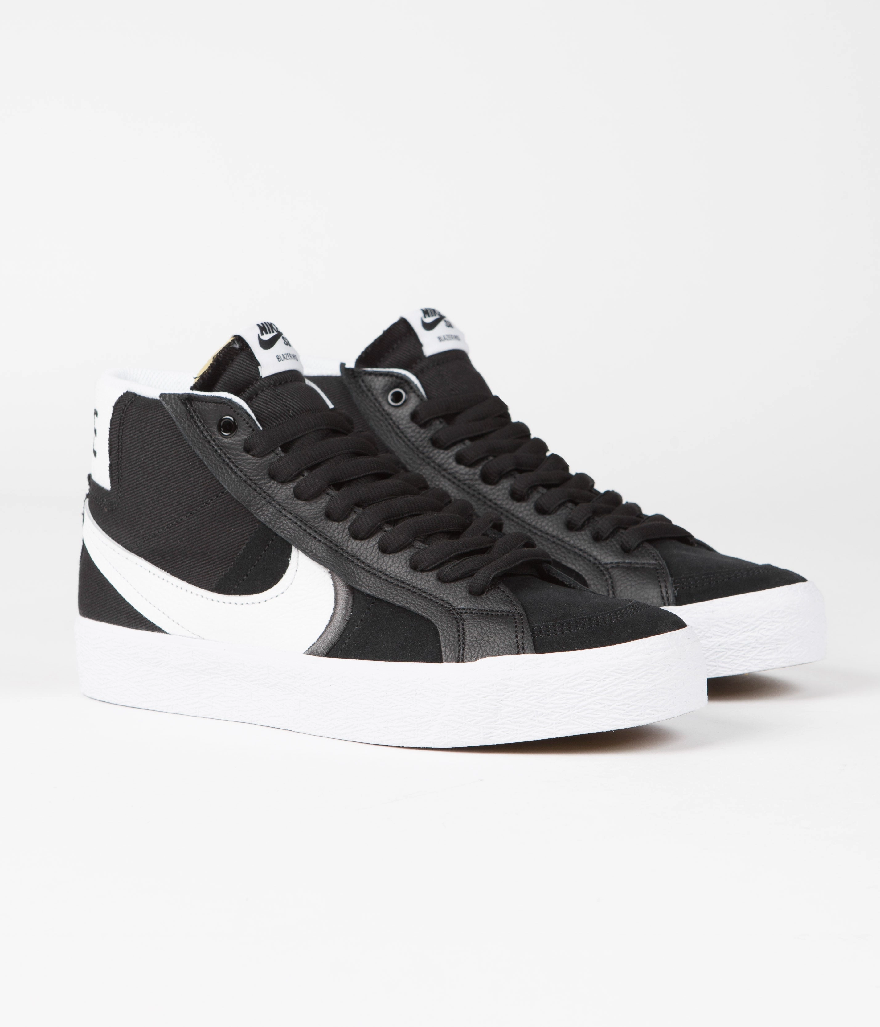 Asics Tennis Shoes Hong Kong Nike SB Blazer Mid Premium Plus Shoes - Black / White