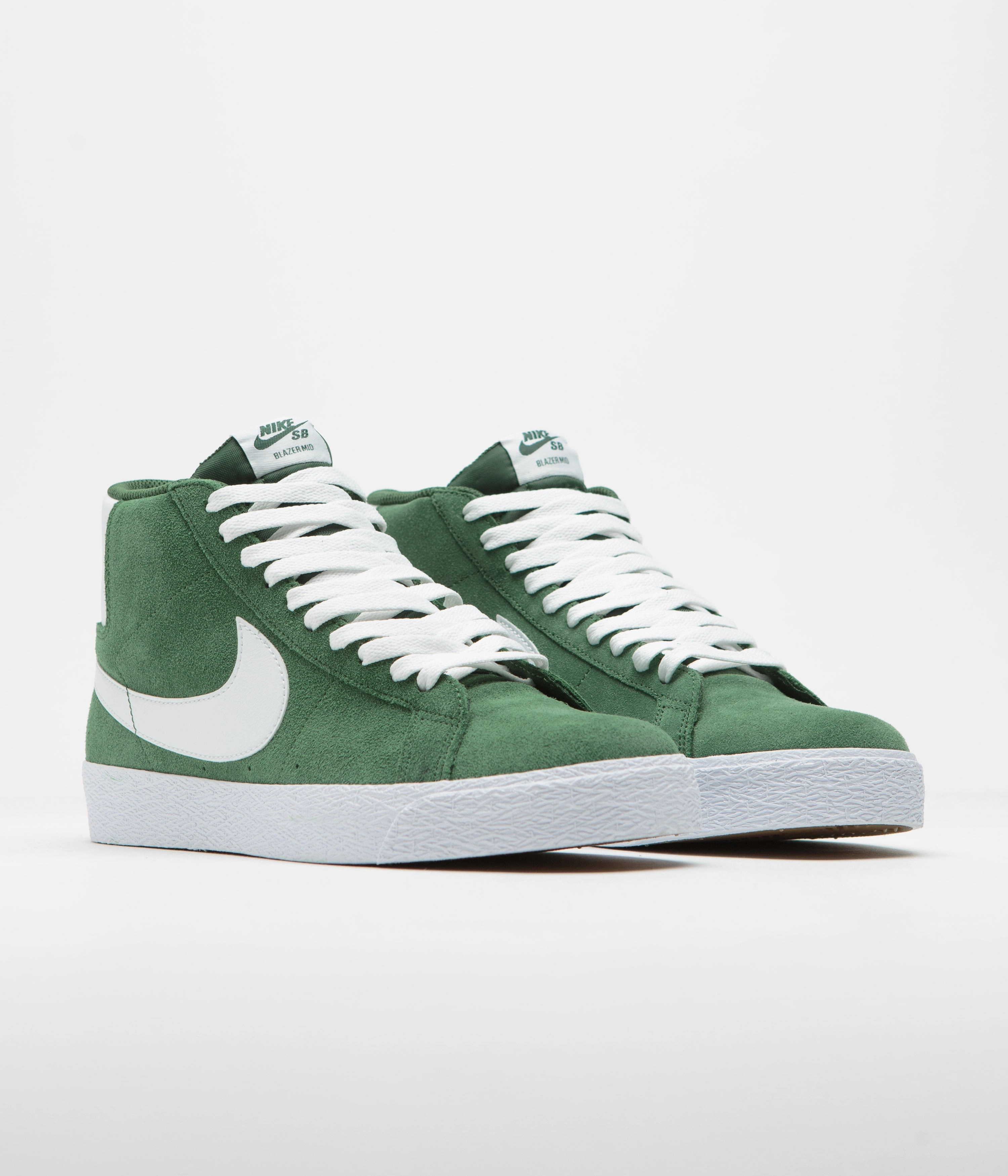 Nike SB Blazer Mid Shoes - Fir / White - Fir - White Asics Running Shoes Kayano 31