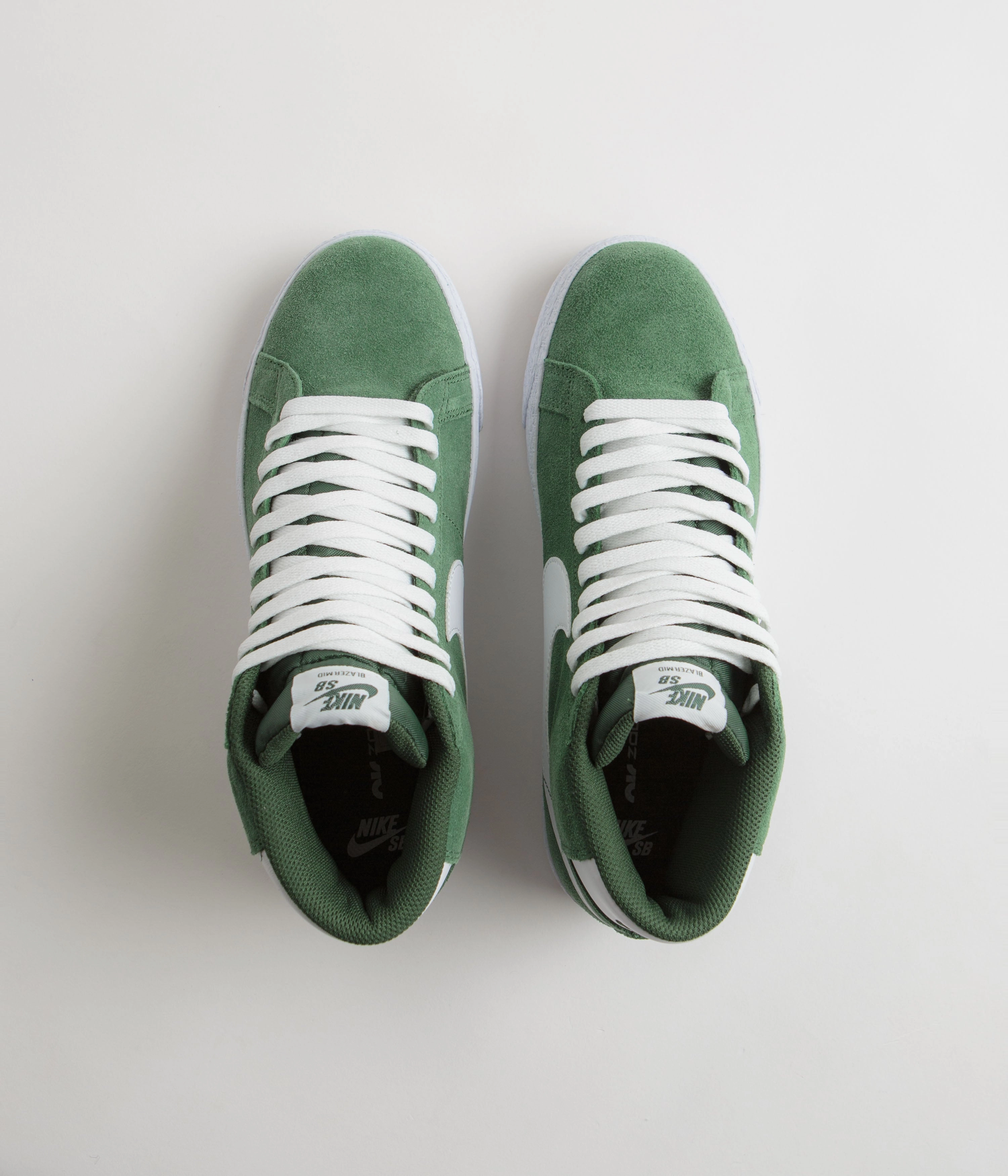 Nike SB Blazer Mid Shoes - Fir / White - Fir - White Asics Anniversary Shoes