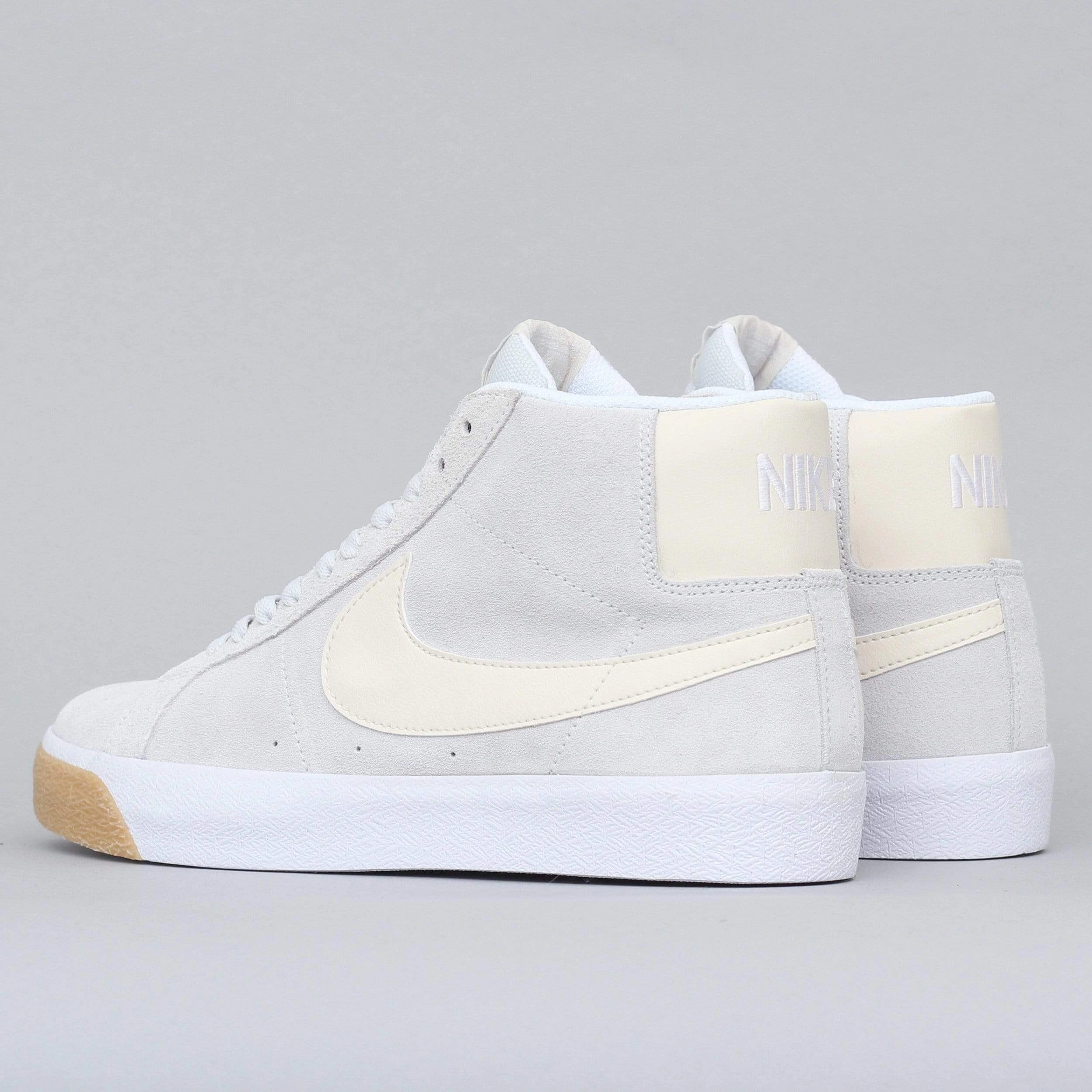 Nike SB Blazer Mid Shoes Photon Dust / Light Cream - White Asics Trail Running Shoe