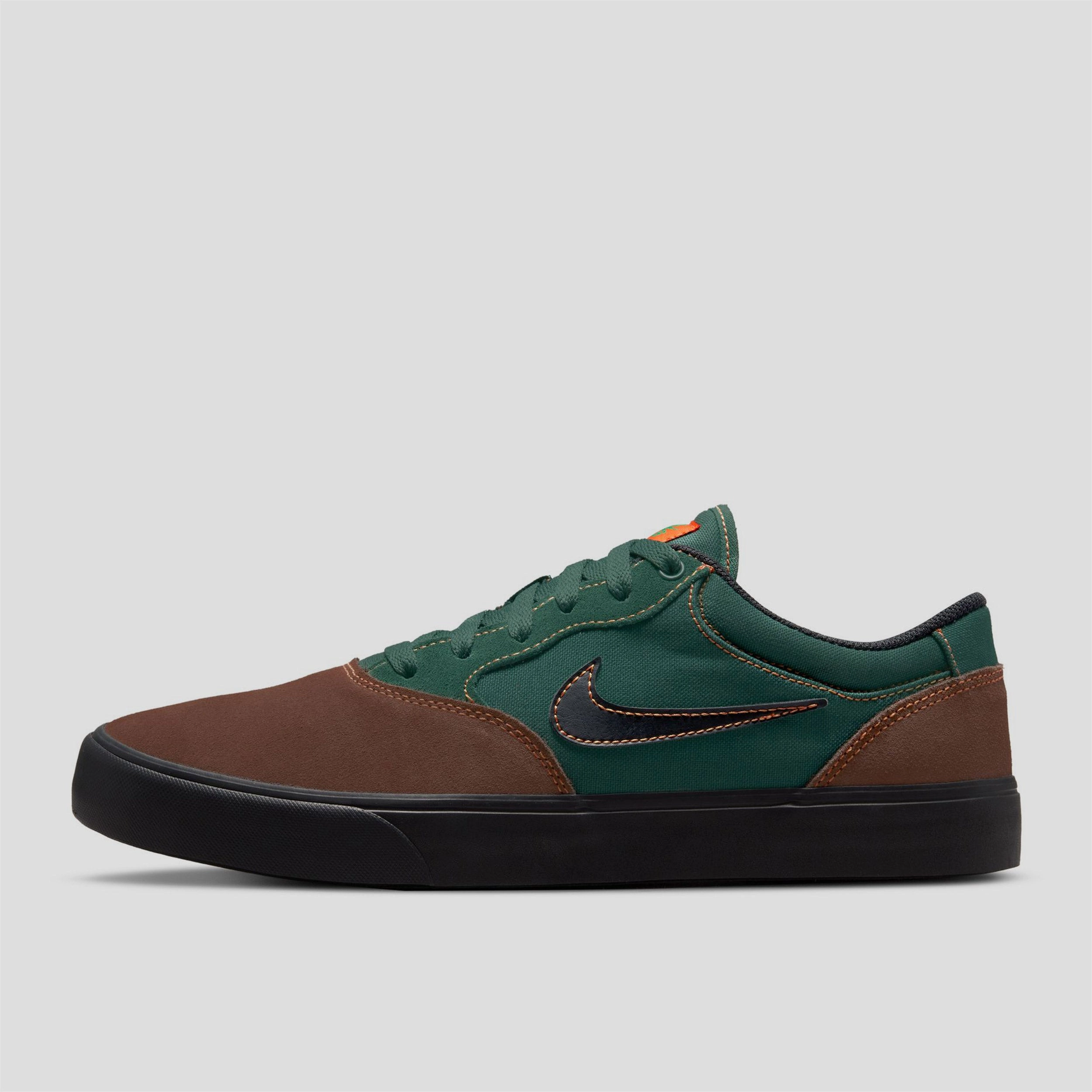 Nike SB Chron 2 Skate Shoes LT Chocolate / Black / Noble Green Cricket Shoes Asics