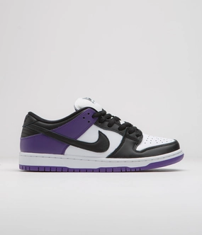 Nike SB Dunk Low Pro Shoes - Court Purple / Black - White - Court Purple Asics Shoe Size Compared To Adidas