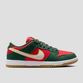 Nike SB Dunk Low Pro Skate Shoes Fir White / University Gold / Fire Red Asics Aerobic Shoes