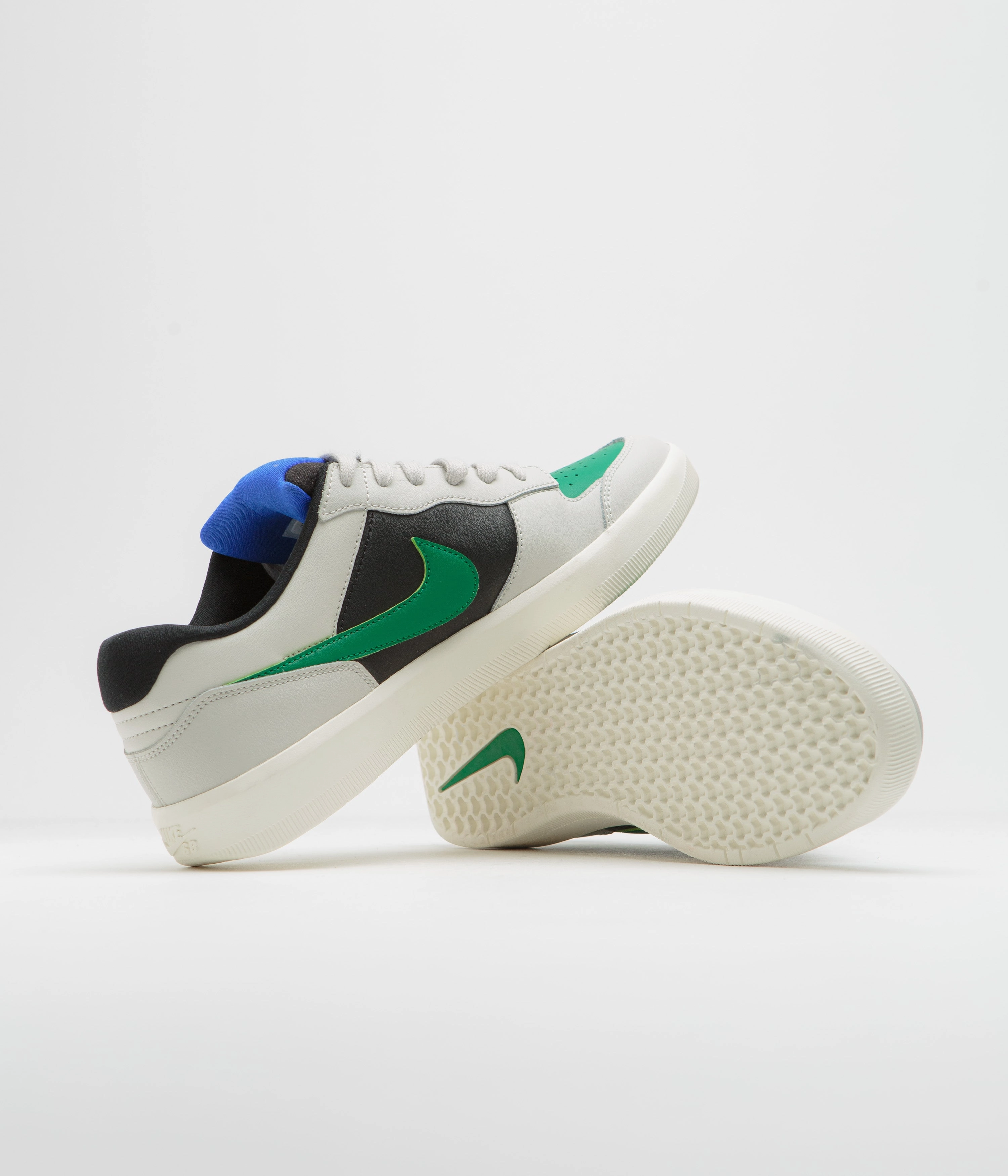 Asics Without Laces Shoes Nike SB Force 58 Premium Shoes - Light Bone / Malachite - Black - Sail