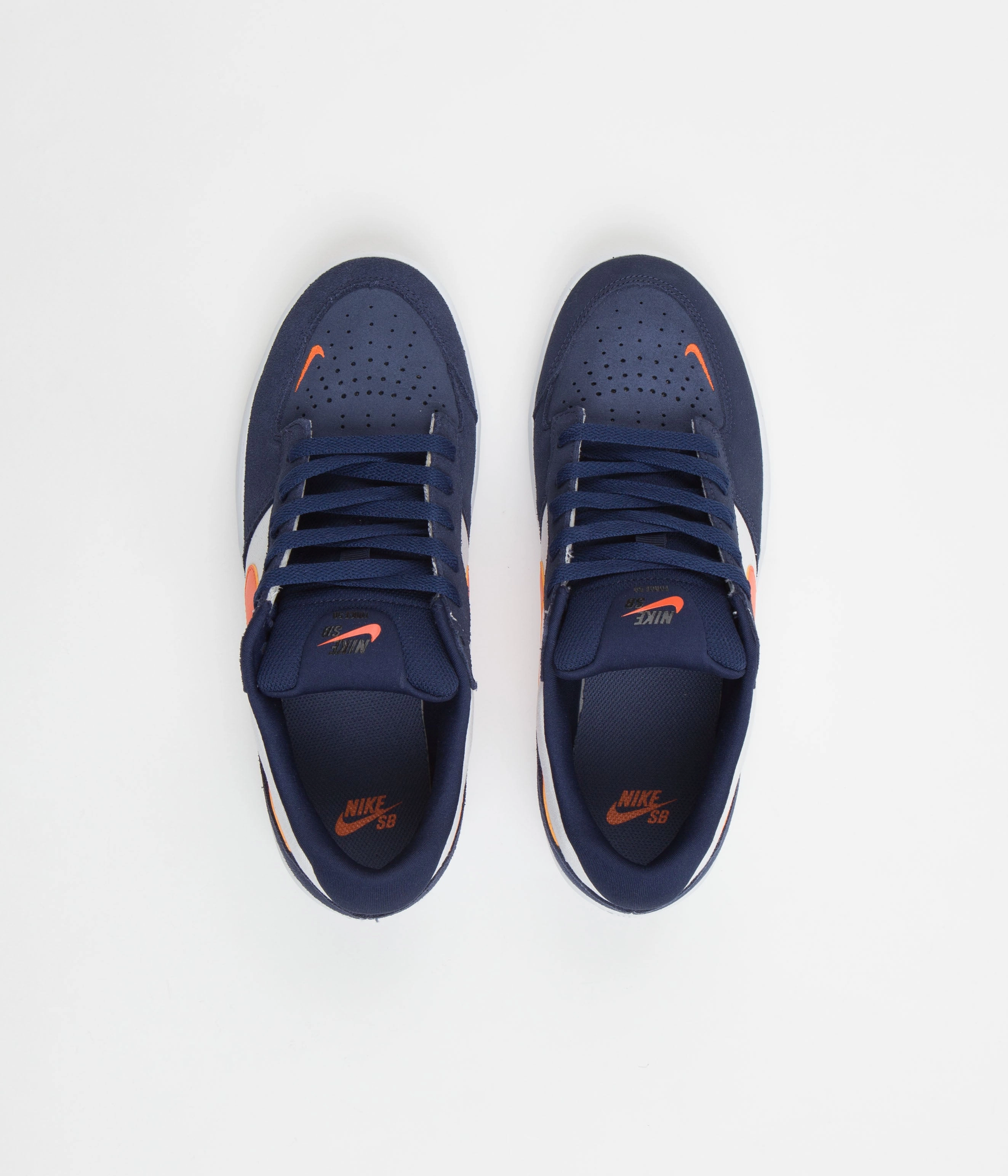 Asics Hiking Shoes Nike SB Force 58 Shoes - Midnight Navy / Safety Orange - White