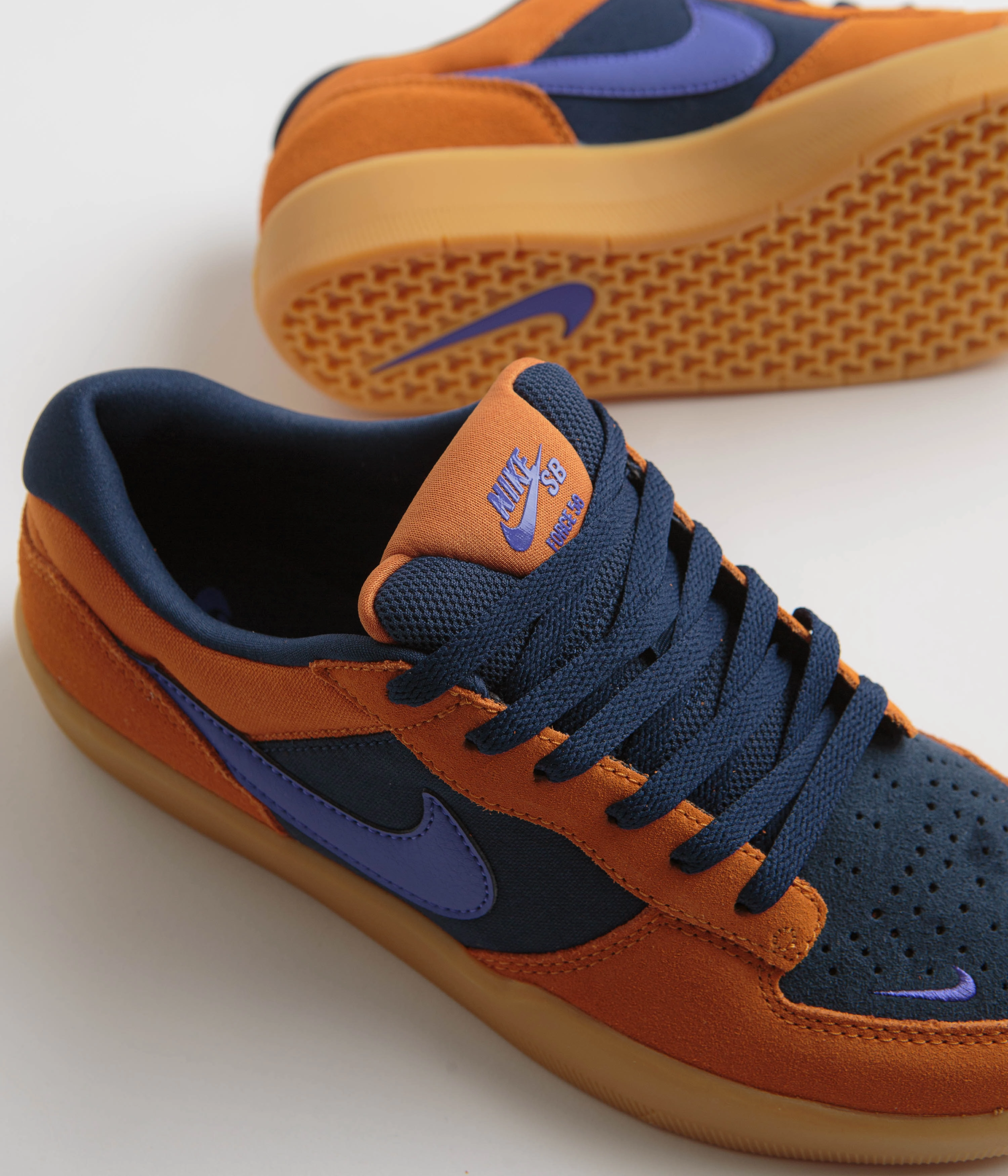 Asics Swim Bike Run Shoes Nike SB Force 58 Shoes - Monarch / Persian Violet - Midnight Navy