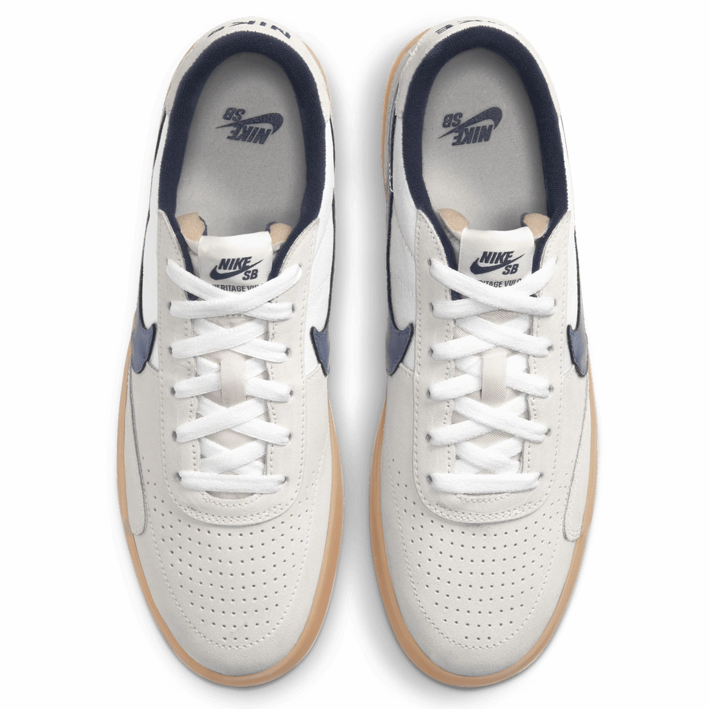 Nike SB Heritage Vulc Shoes - Summit White / Navy - White - Gum Light Brown Best Asics Neutral Shoes