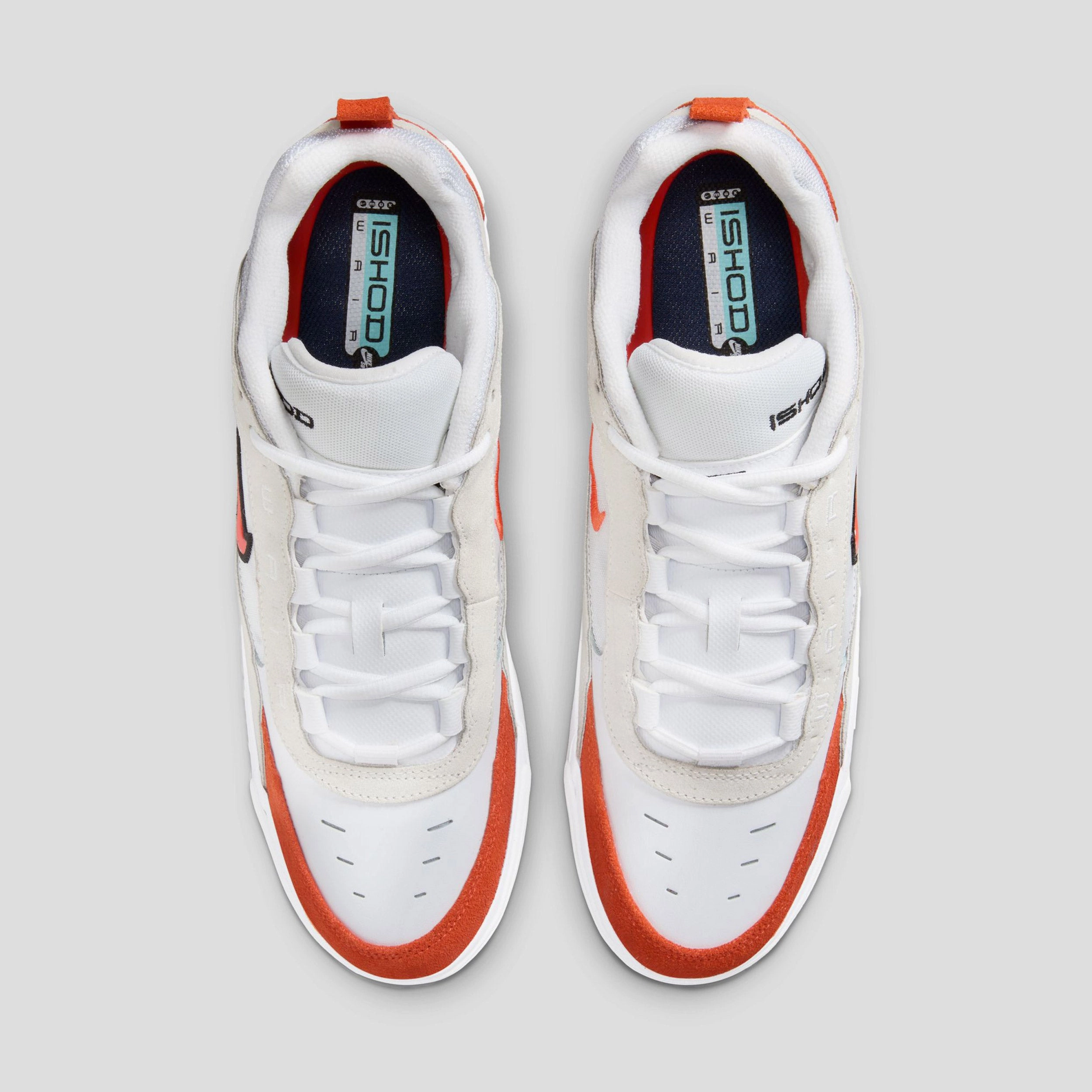 Asics Netburner Ballistic Ff Mt 3 Volleyball Shoes Nike SB Ishod 2 Skate Shoes White / Orange / Summit White / Black