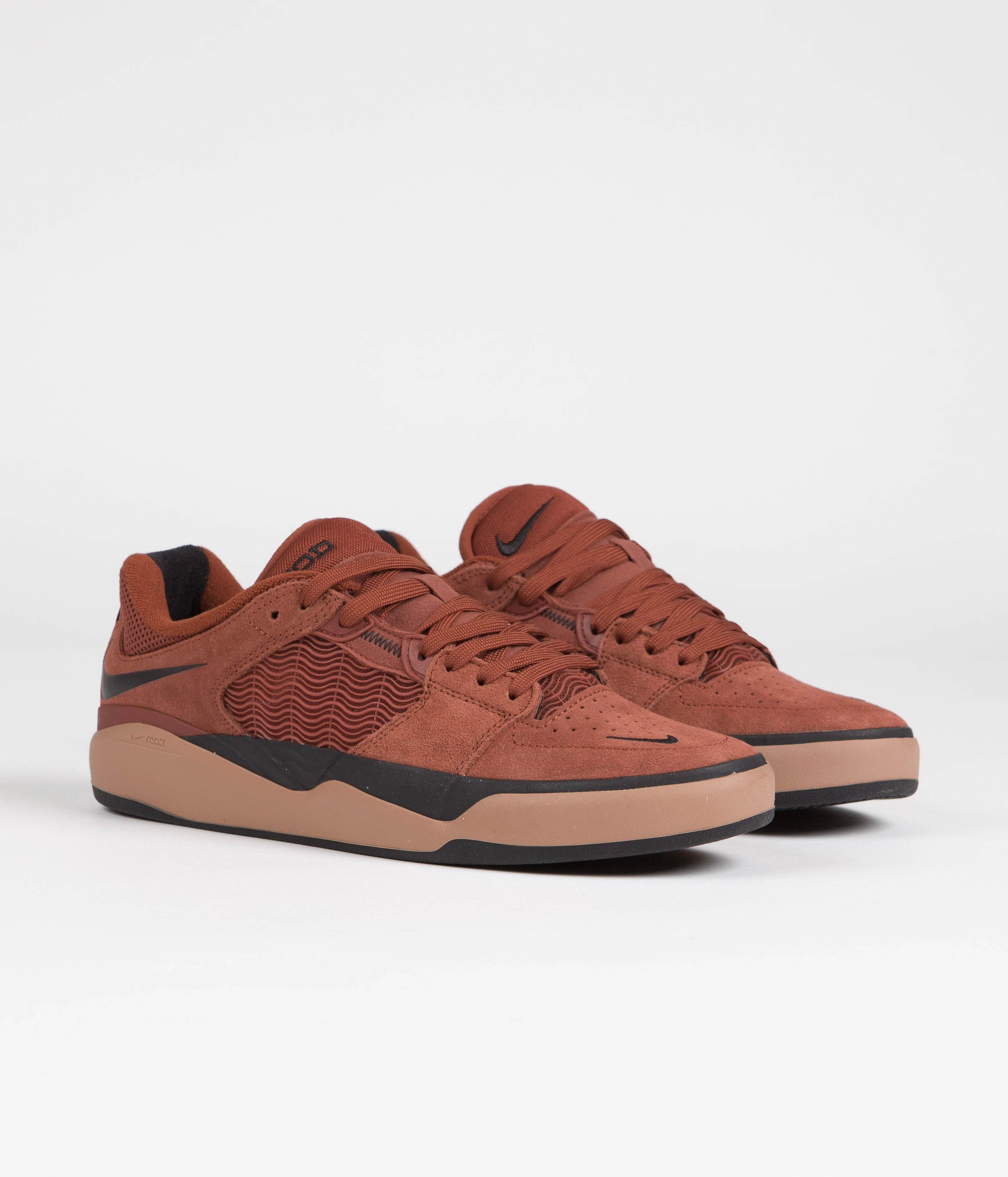 Nike SB Ishod Shoes - Rugged Orange / Black - Mineral Clay - Black Stability Asics Running Shoes