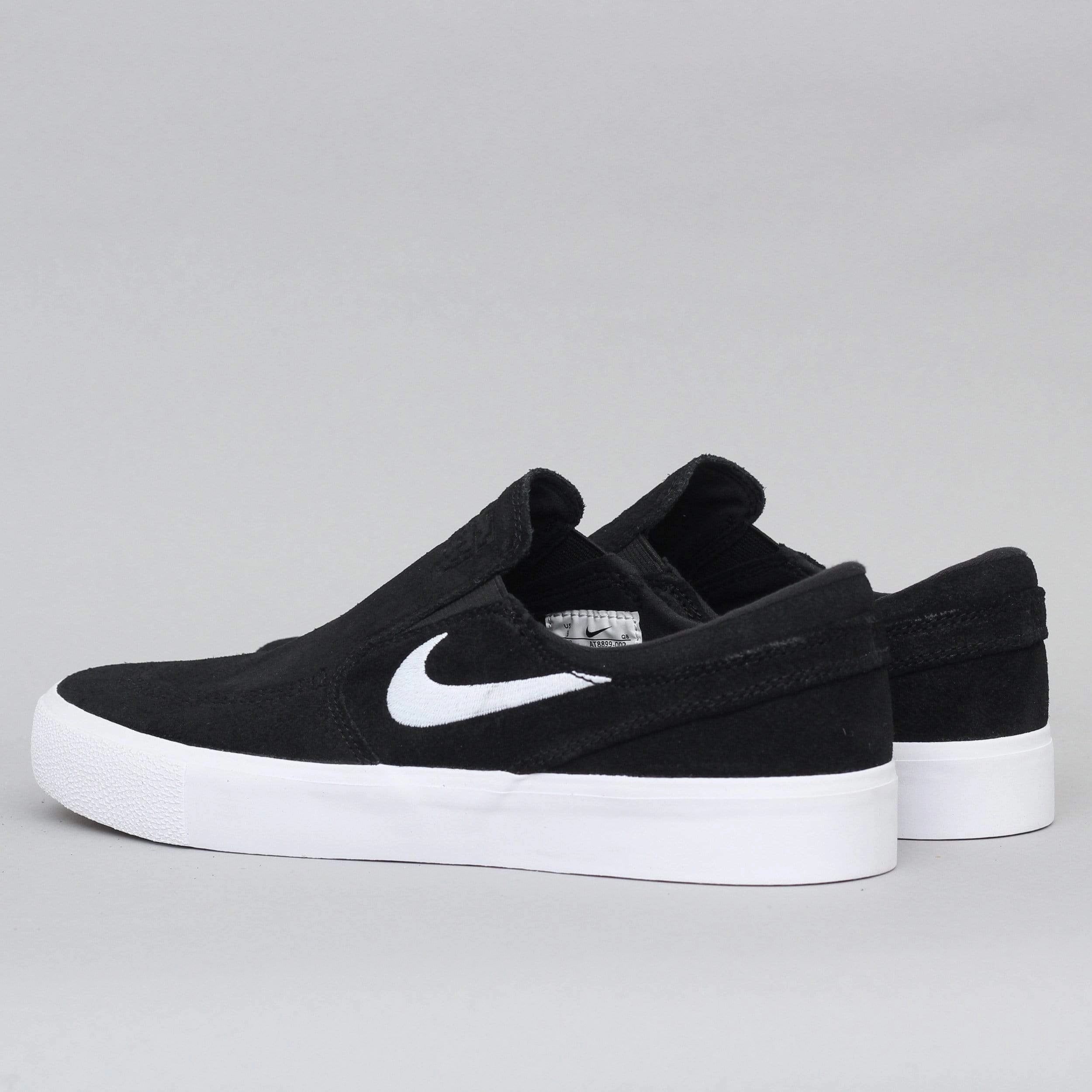 Nike SB Janoski Slip RM Shoes Black / White - White Asics Throwing Shoes