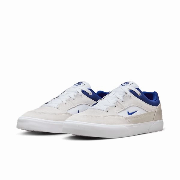 Nike SB Malor Skate Shoes White - Deep Royal Blue - Platinum Tint Trending Asics Shoes