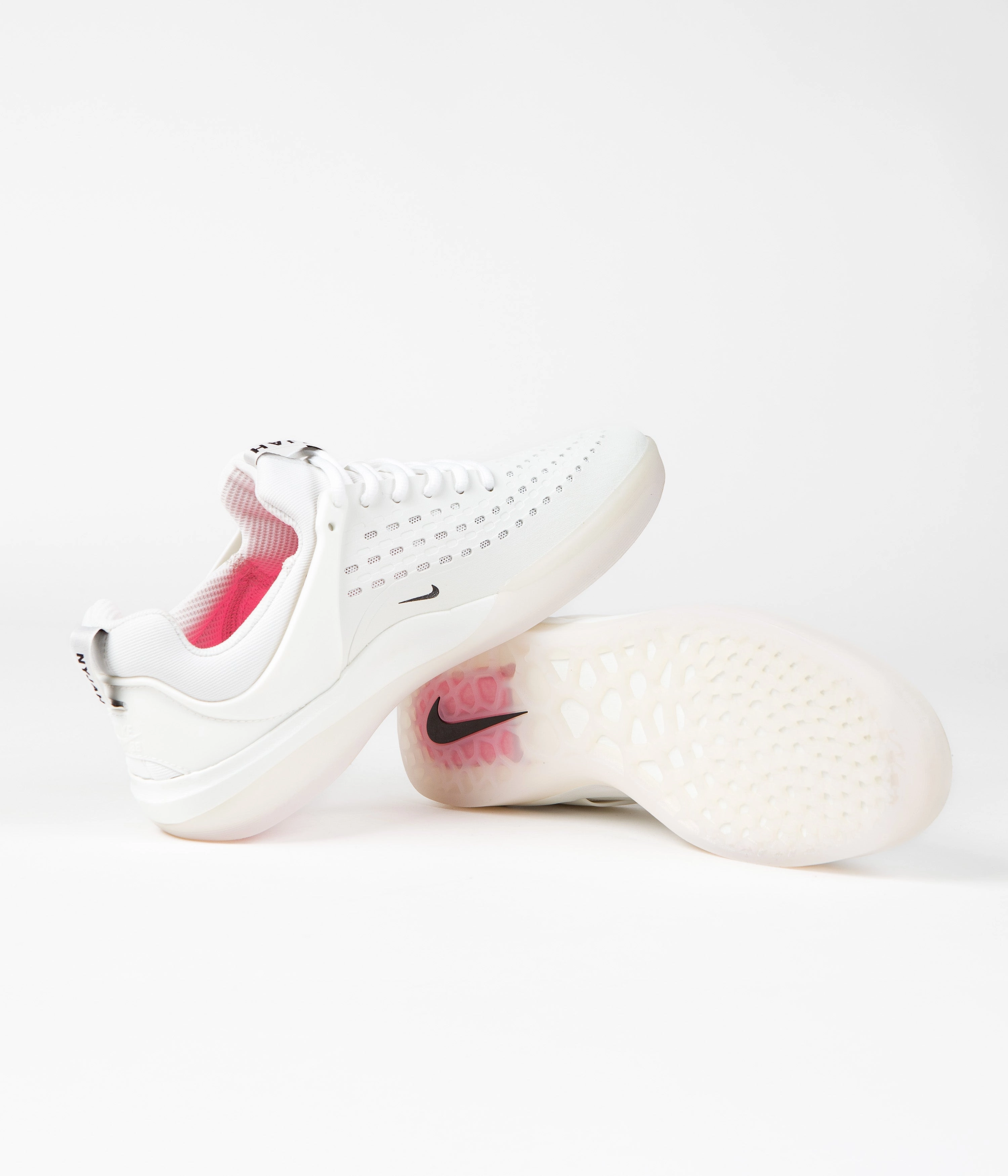 Asics Tennis Shoes New Nike SB Nyjah 3 Shoes - White / Black - Summit White - Hyper Pink