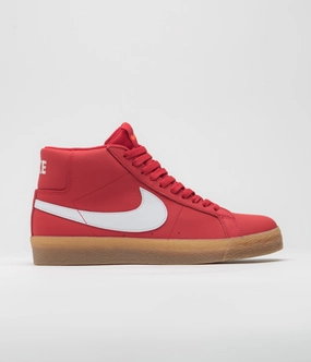 Nike SB Orange Label Blazer Mid Shoes - University Red / White - White Asics Nova Basketball Shoes