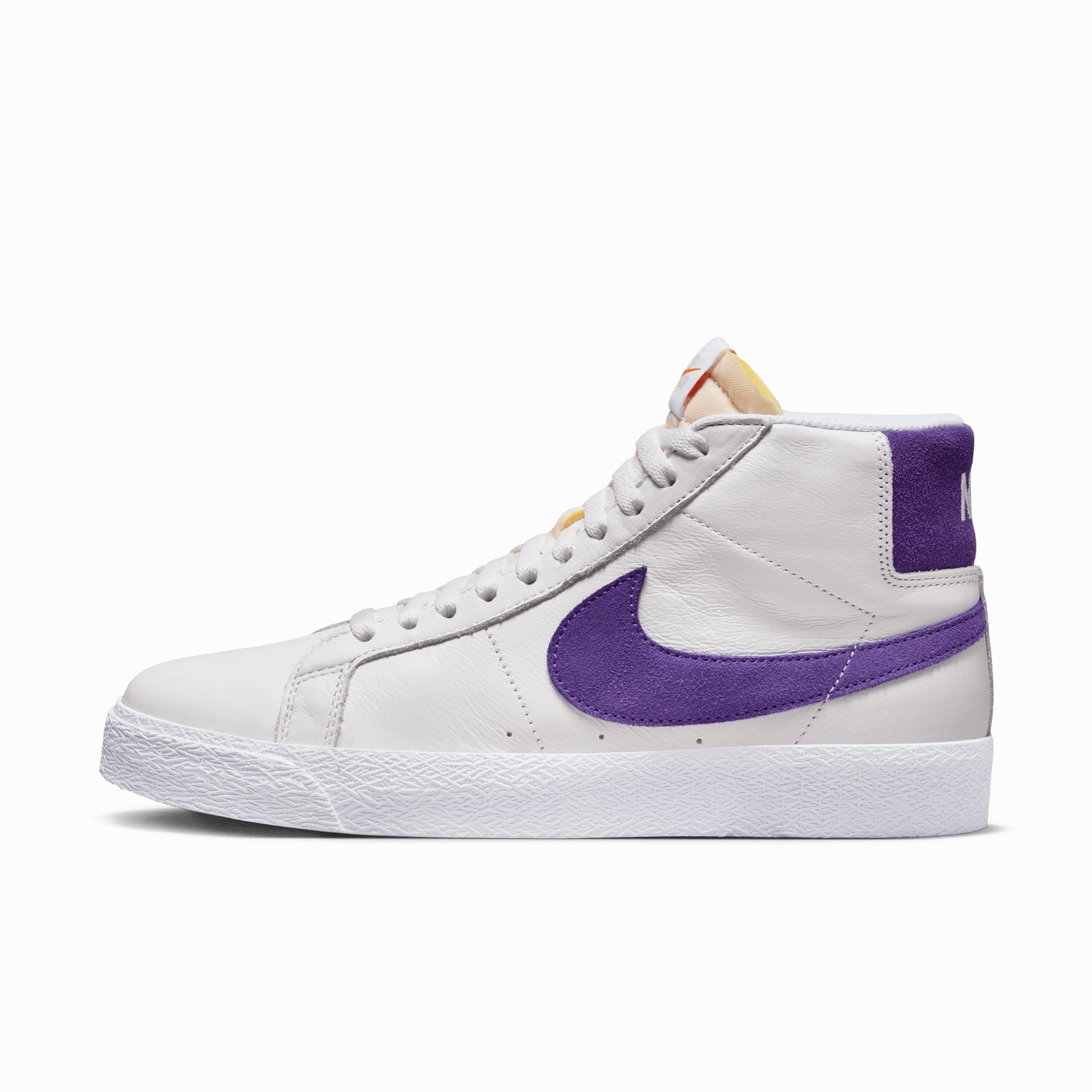Nike SB Orange Label Zoom Blazer Mid Shoes -  White / Court Purple - Gum Light Brown Asics X Shushu Tong Shoes