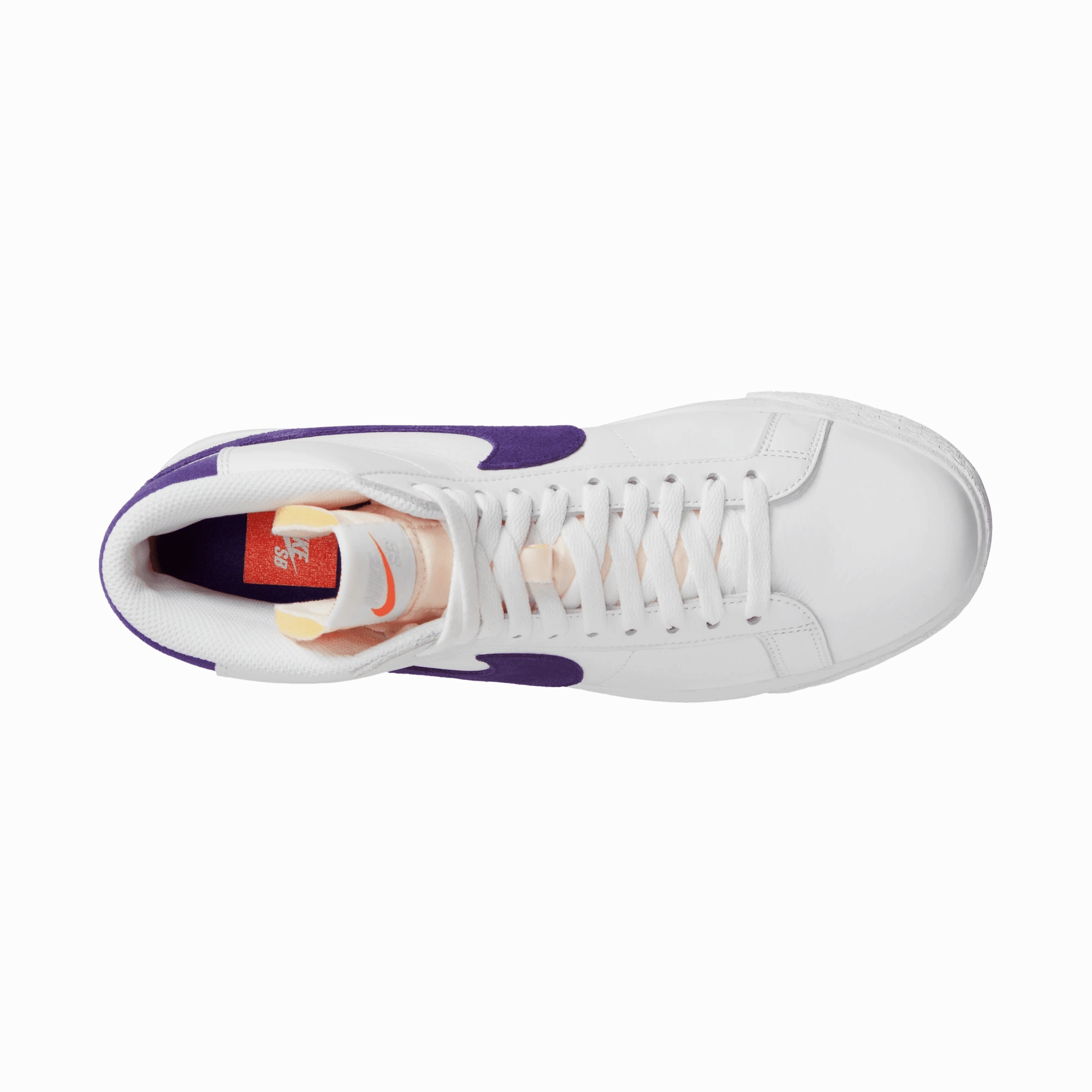 Asics Shoes Under 3000 Nike SB Orange Label Zoom Blazer Mid Shoes -  White / Court Purple - Gum Light Brown