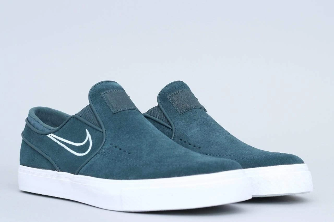 Run Shoes Asics Nike SB Stefan Janoski Slip Shoes Deep Jungle / Barely Grey - White