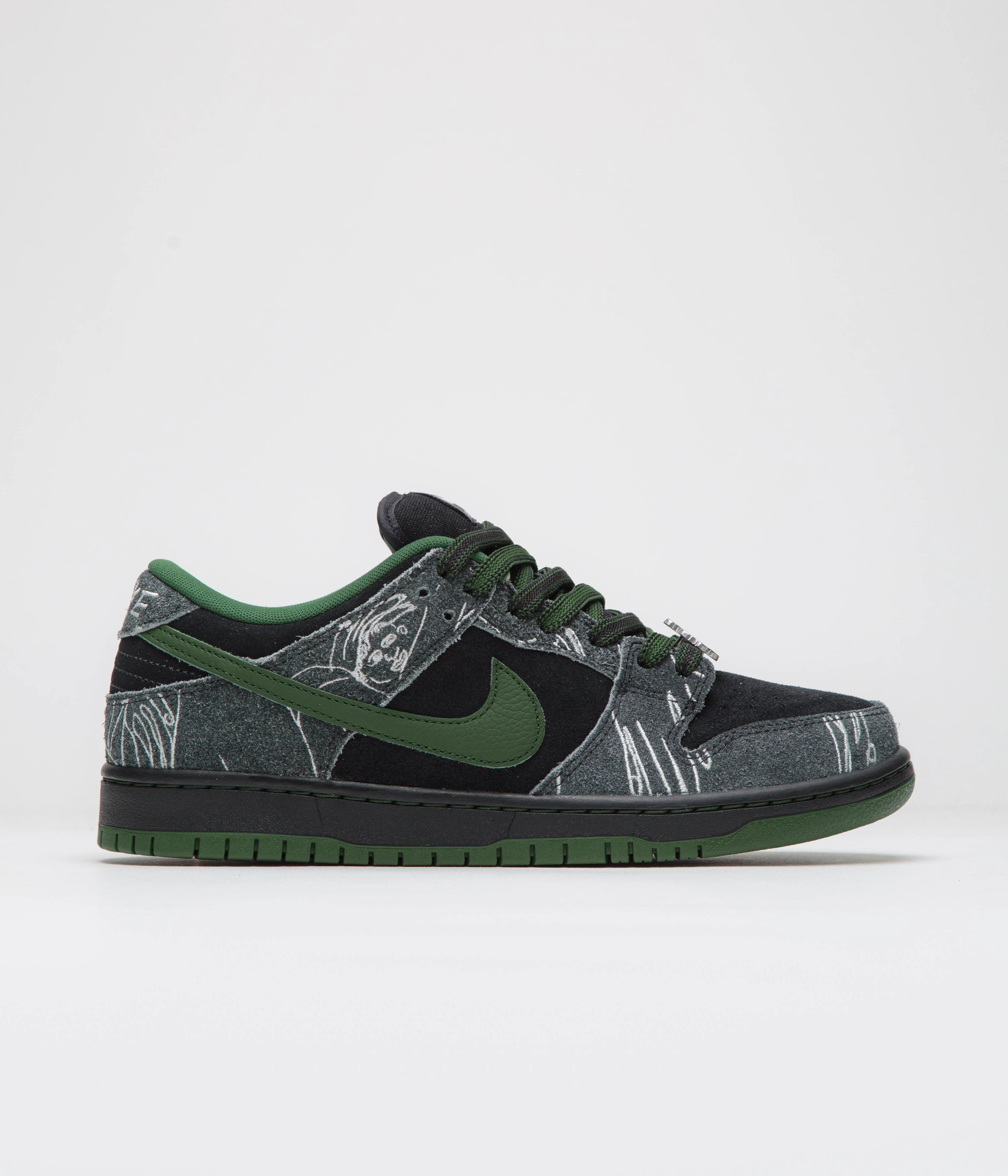 Nike SB x There Skateboards Dunk Low Shoes - Black / Gorge Green - Summit White Asics Low Top Shoes