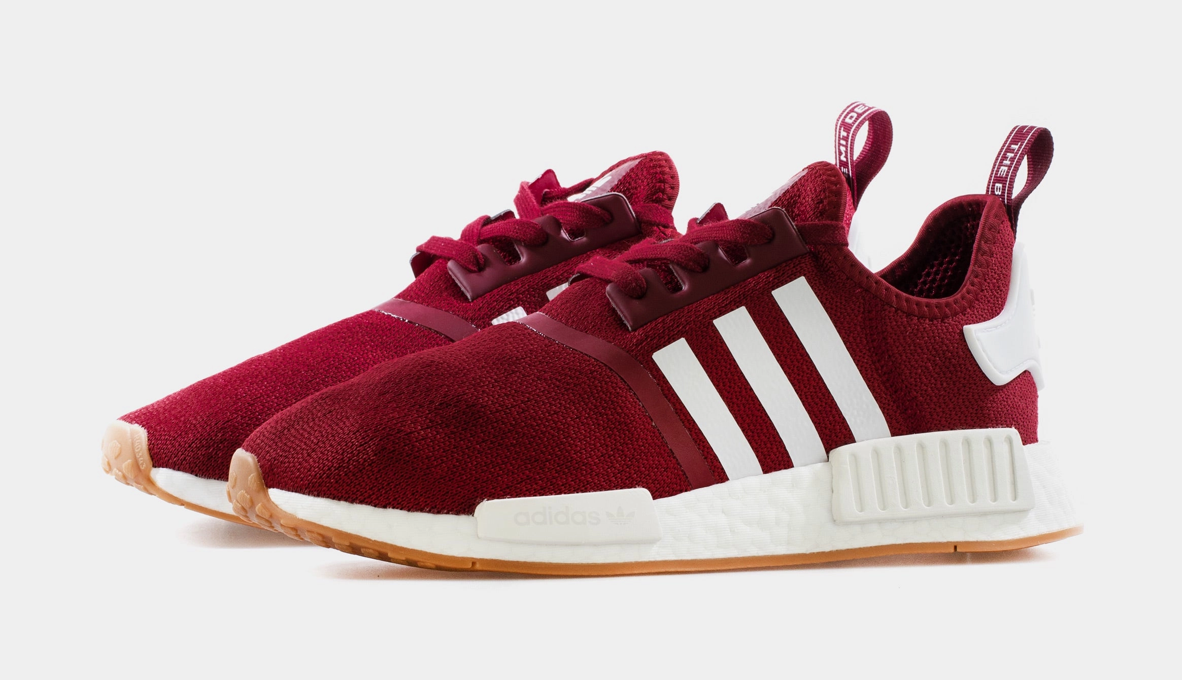 Adidas Volleyball Shoe NMD_R1 Mens Running Shoe (Burgundy Red/White)