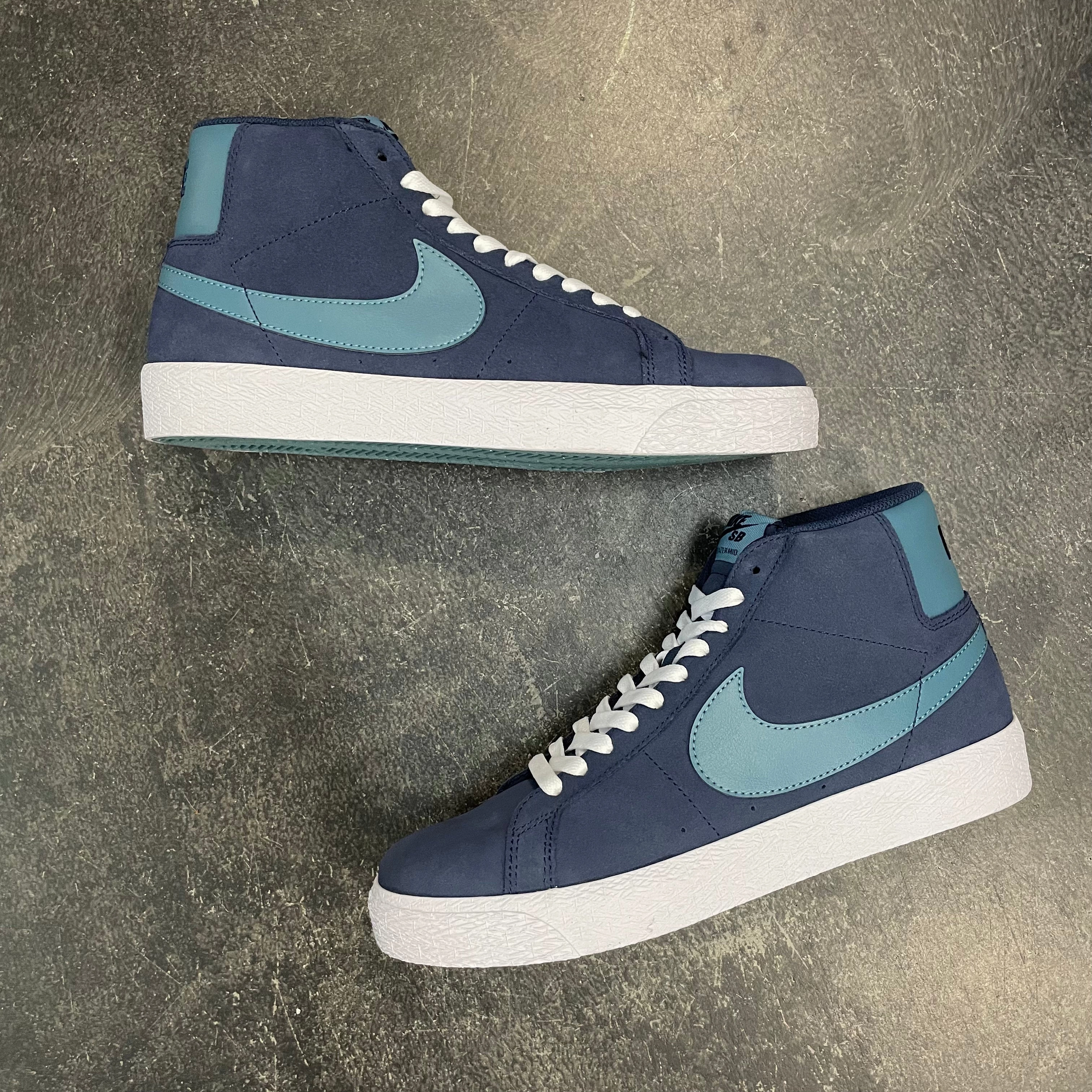 Nike SB Blazer Mid Midnight Navy/Aqua SALE Asics Japan S Shoes