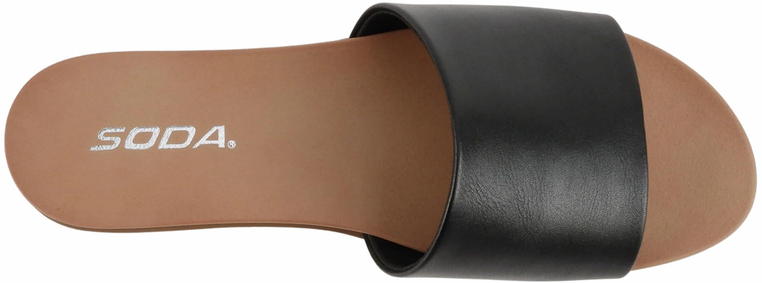 Board-S Black PU Soda Faith Flip Flops