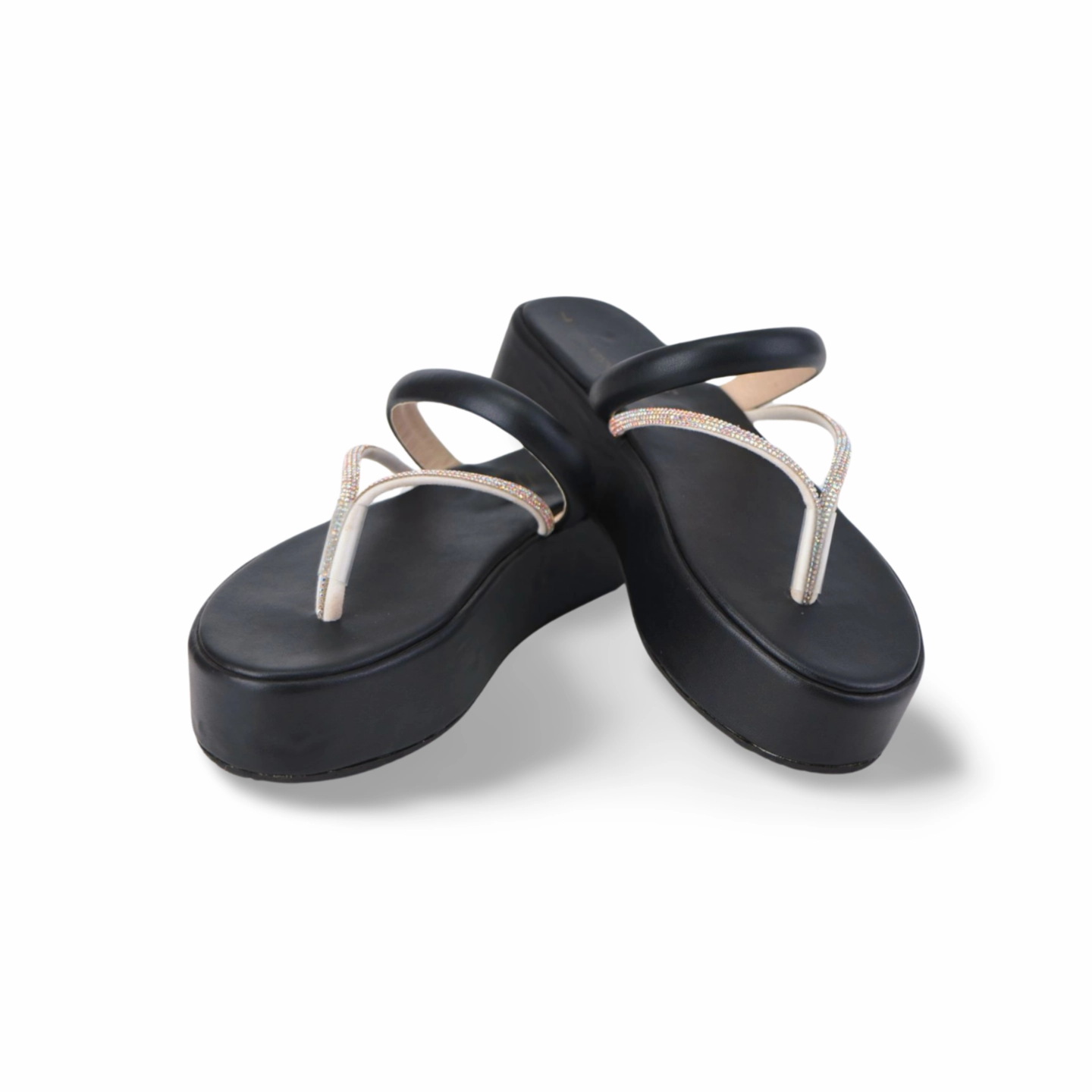 Offensive Flip Flops Flip Flops for Women - Rhinestone Strap Wedge Flip Flops Sandals  - Summer Shoes