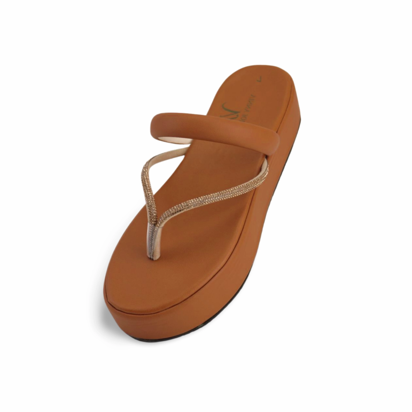 Yellow Box Alabama Flip Flops Flip Flops for Women - Rhinestone Strap Wedge Flip Flops Sandals  - Summer Shoes