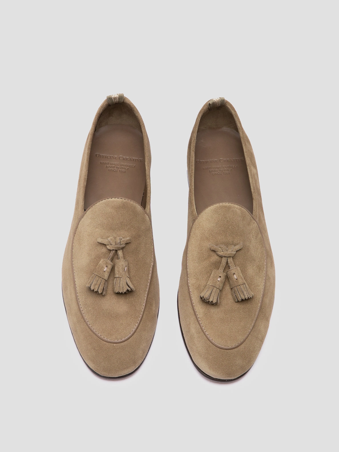 Sale Loafers OLIVER 003 - Taupe Suede Tassel Loafers